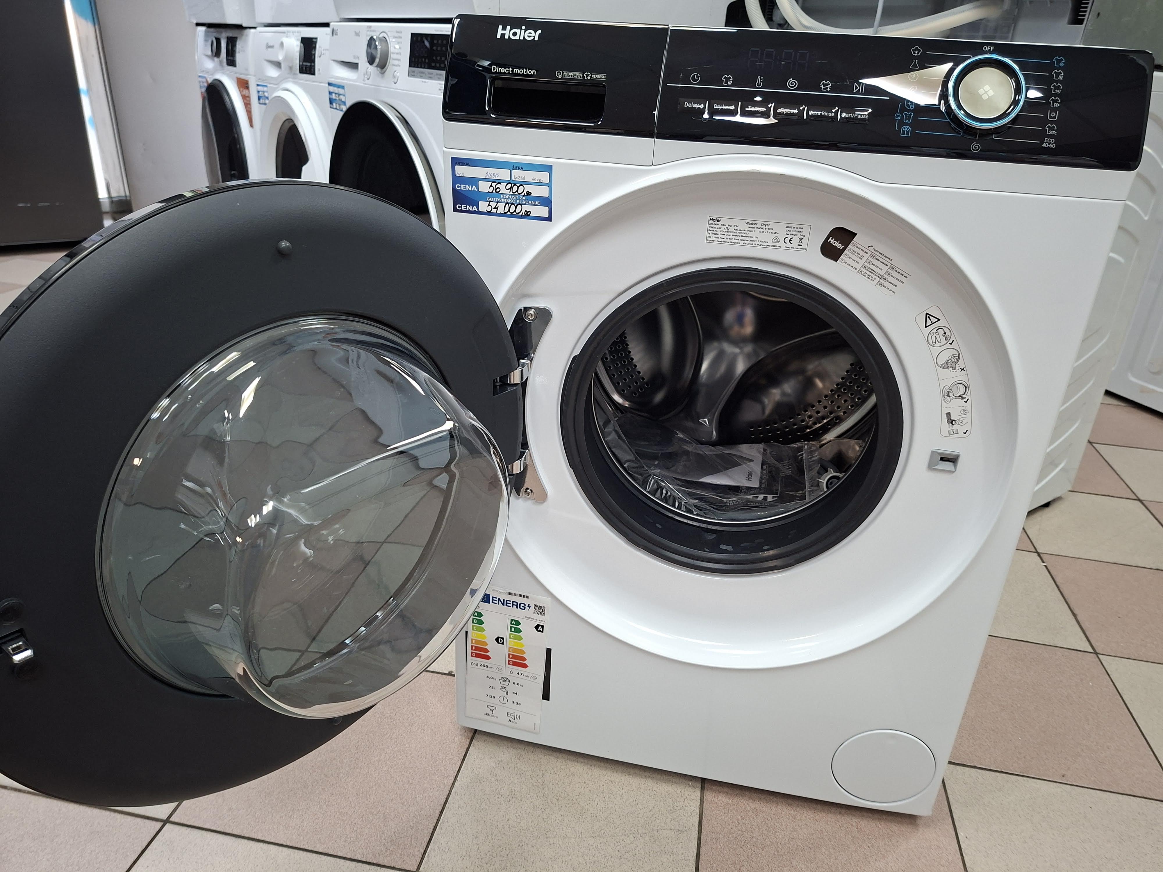 Mašina za Pranje i sušenje veša Haier HWD80-B14939, 8+5 kg.  