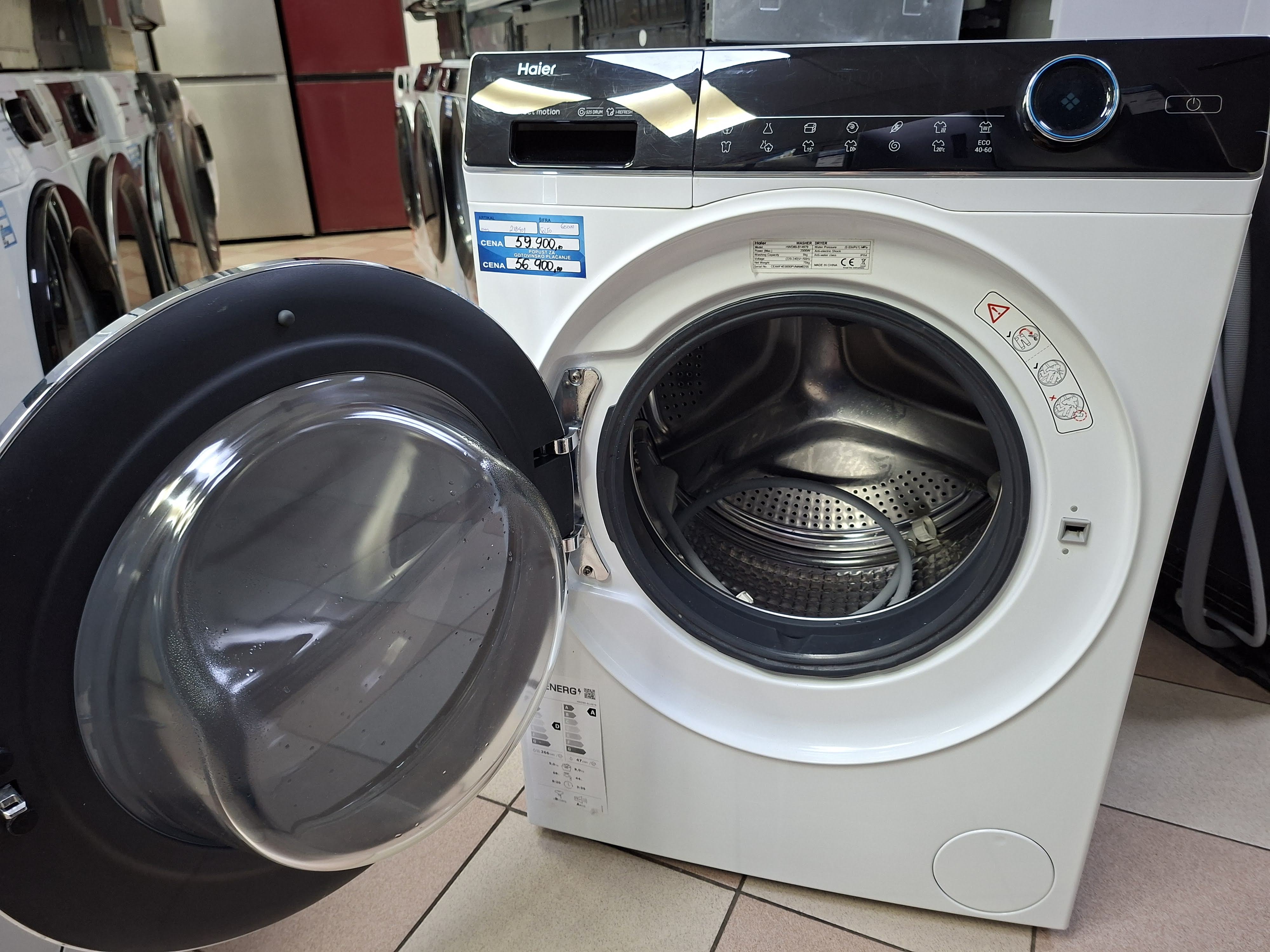 Mašina za pranje i sušenje veša Haier HWD80-B14979, 8+5 kg