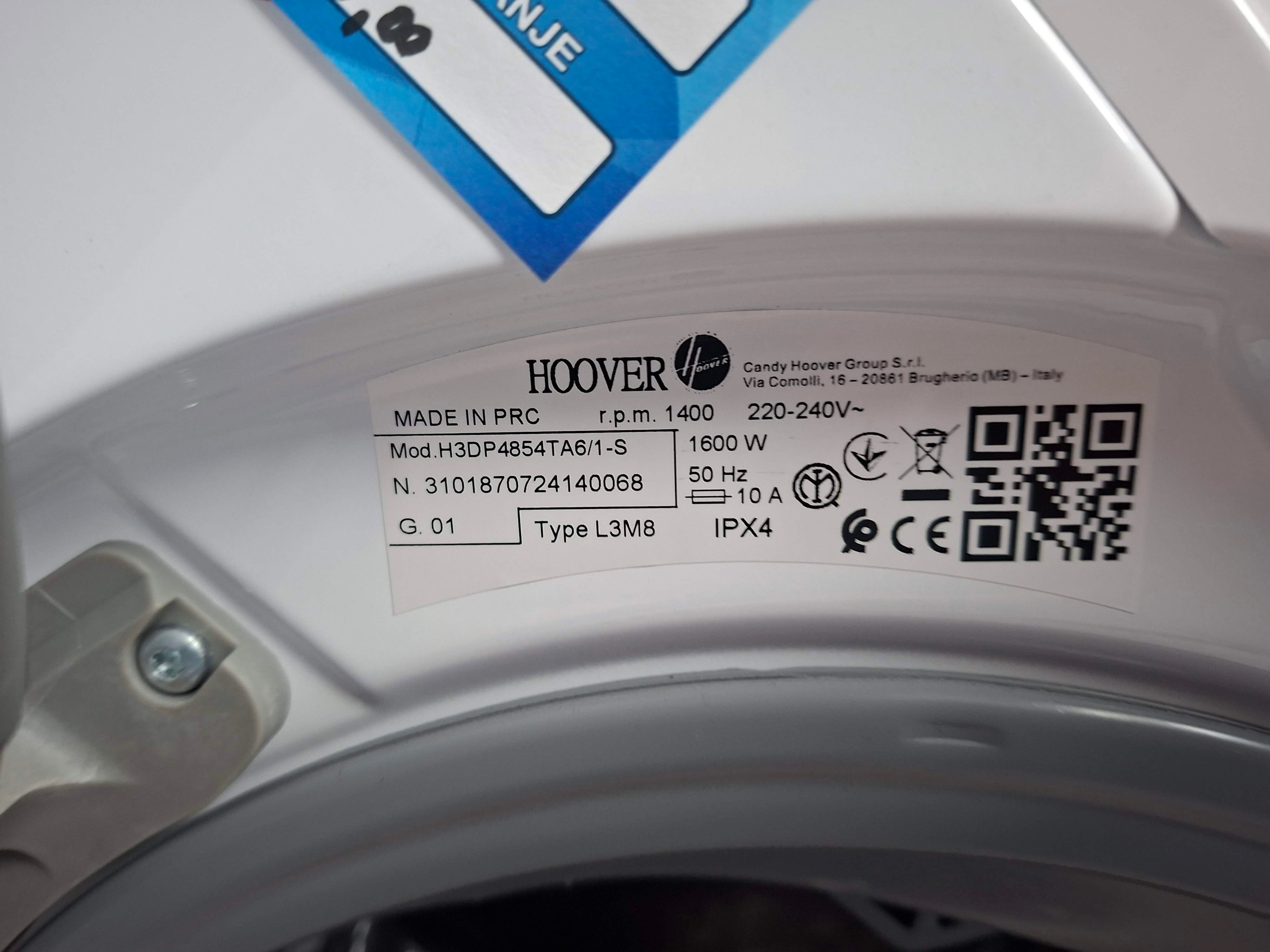 Mašina za pranje i sušenje veša Hoover H3DP4854TA6/1-S, 8+5 kg