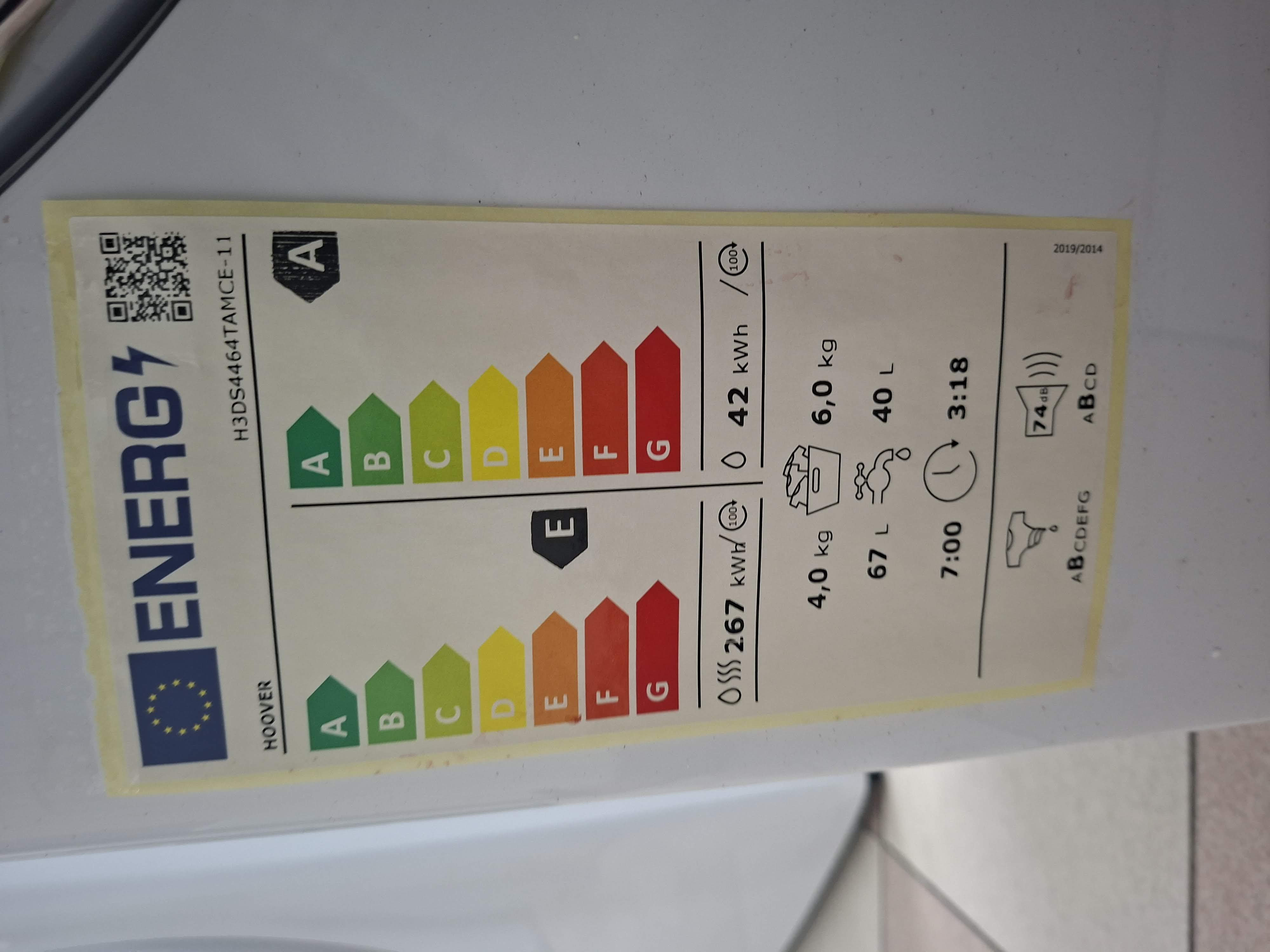 Mašina za pranje i sušenje veša Hoover H3DS4464TAMCE-11, slim 