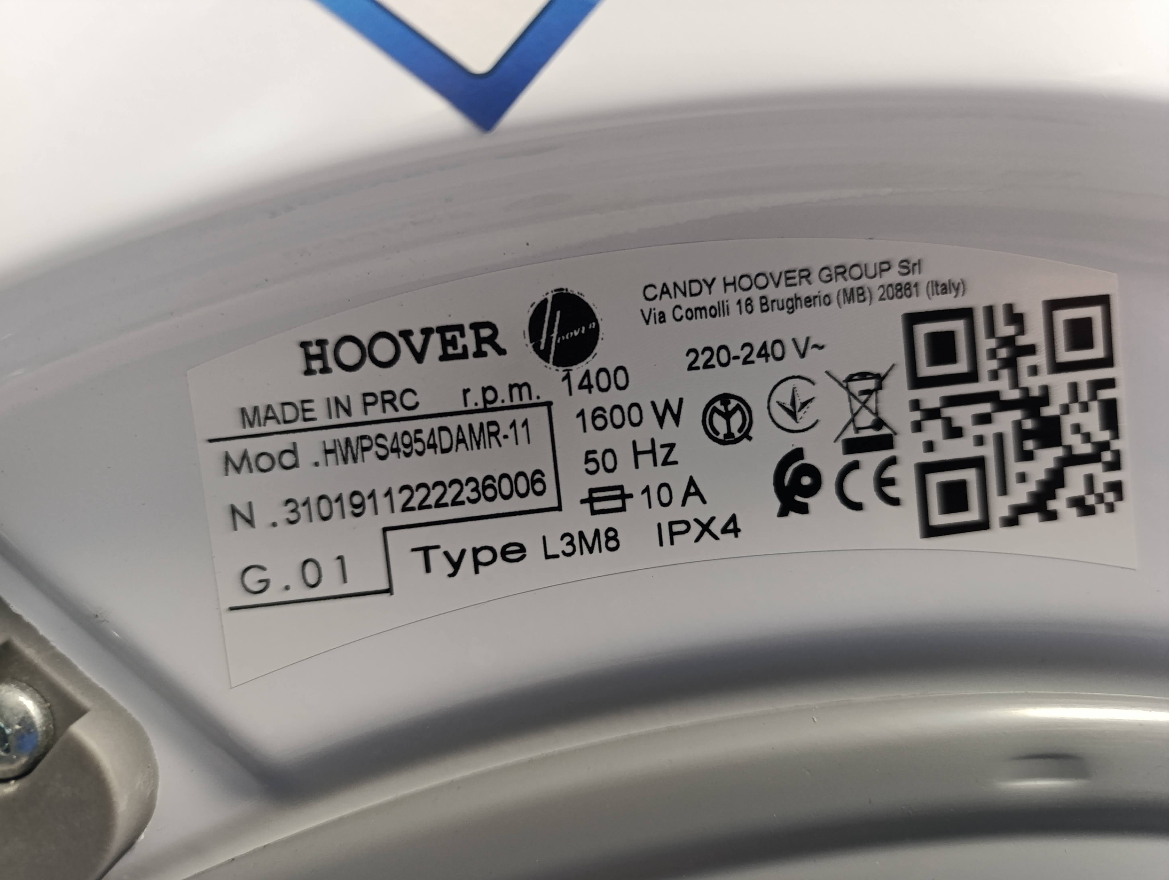 Mašina za pranje i sušenje veša Hoover HWPS4954DAMR-11, 9+5 (2)