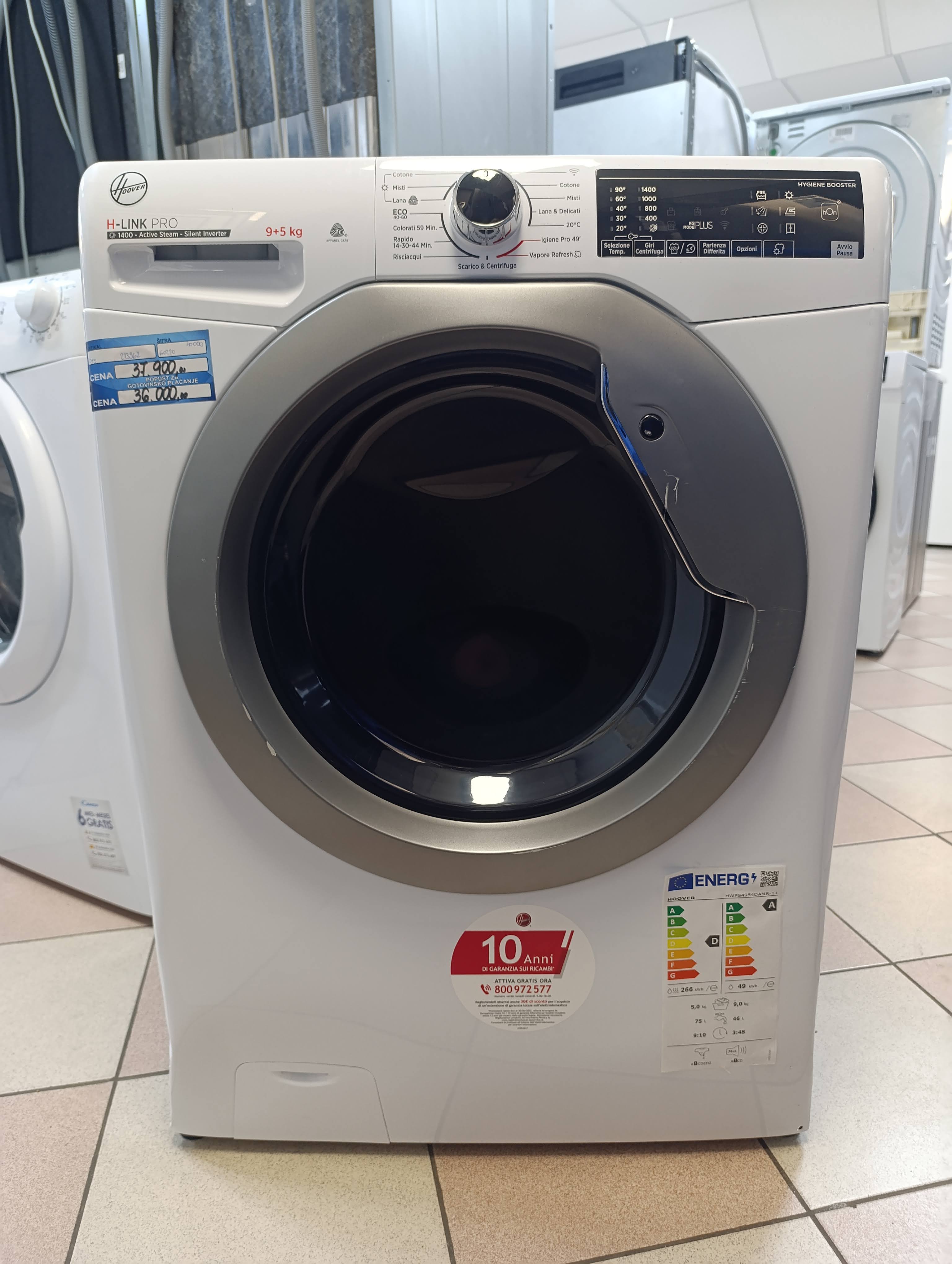 Mašina za pranje i sušenje veša Hoover HWPS4954DAMR-11, 9+5 (2)