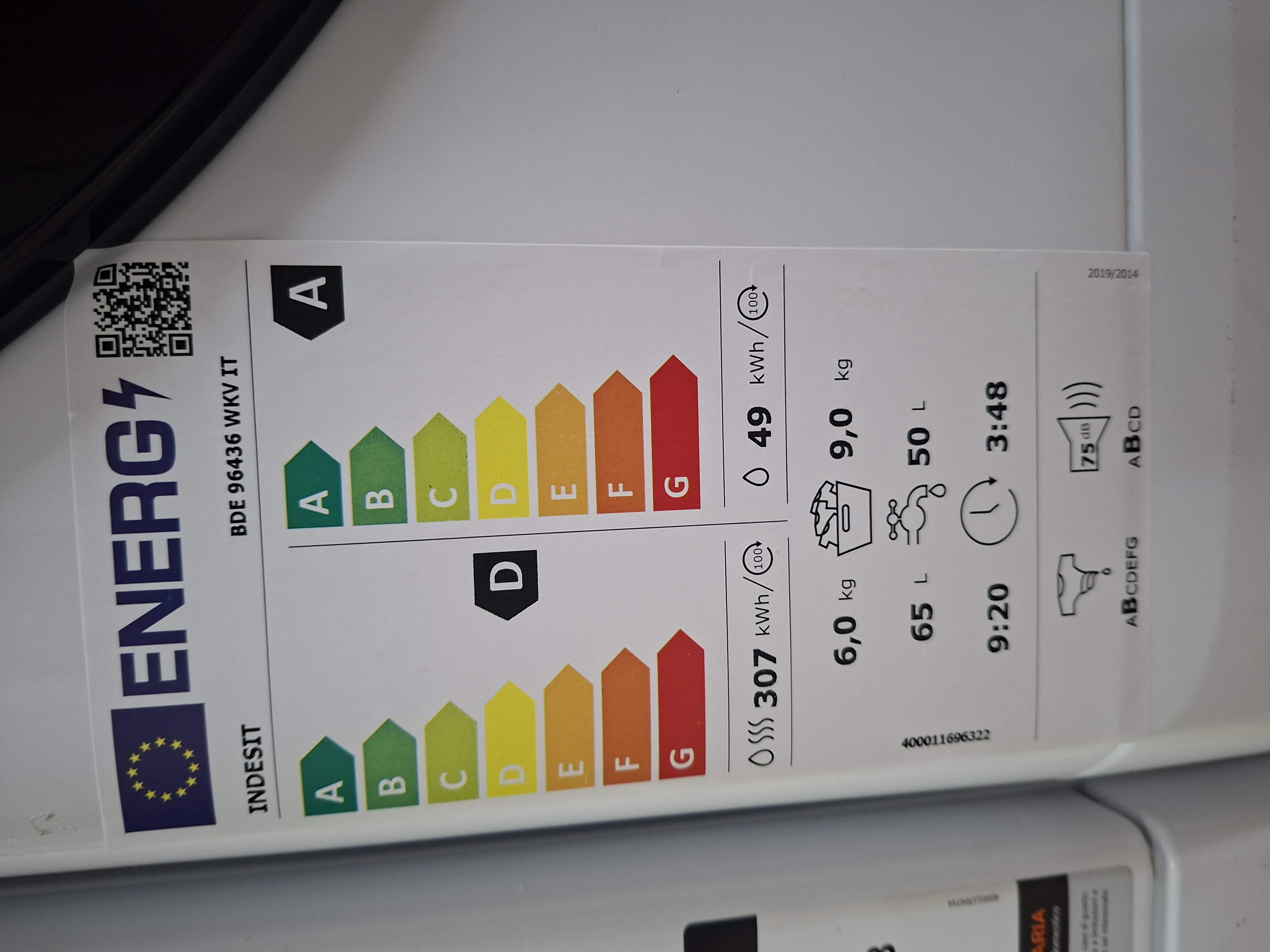 Masina za pranje i susenje vesa Indesit BDE 96436 WKV , 9+6 kg.