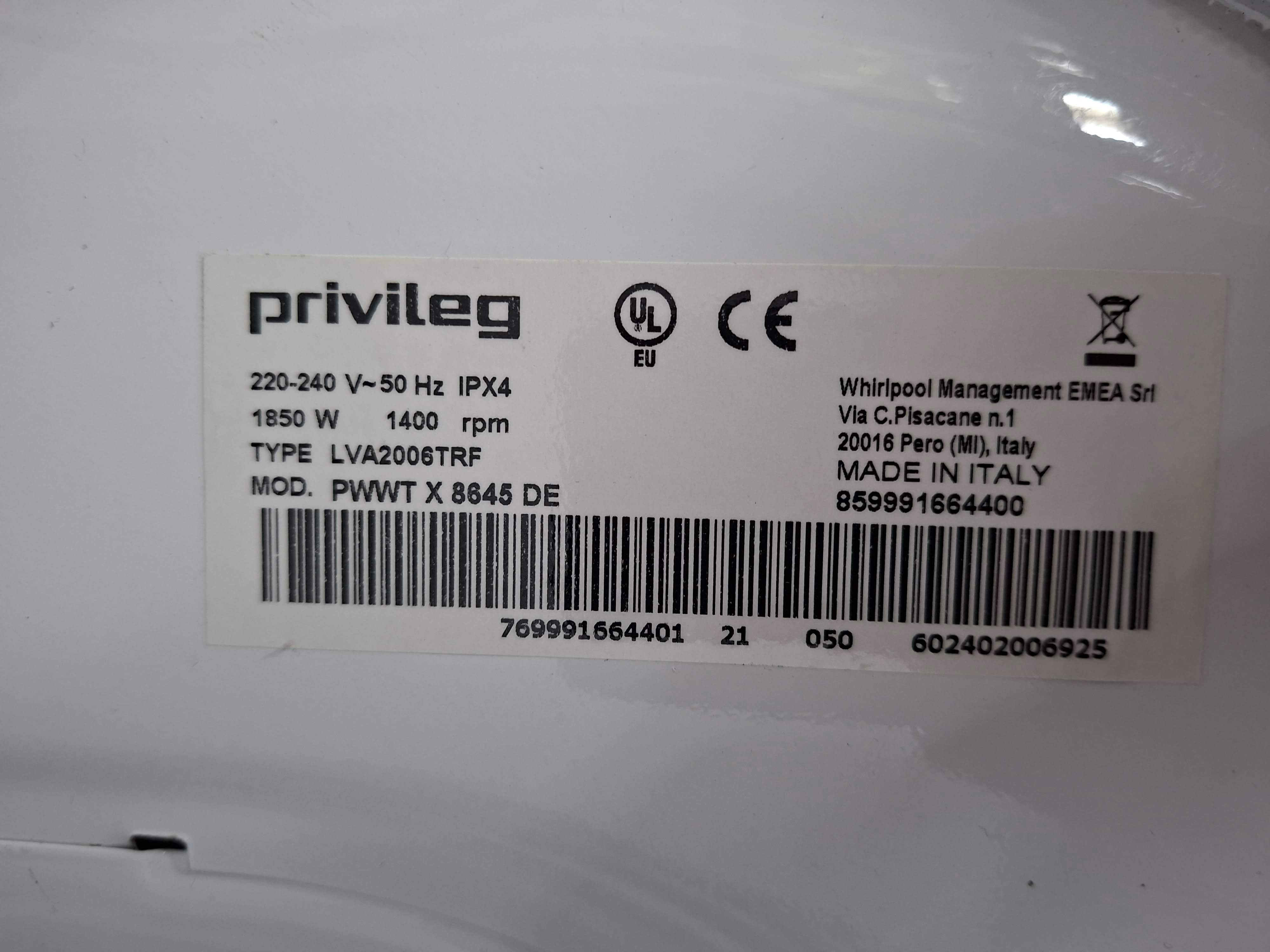 Masina za pranje i susenje vesa Privileg PWWT X 8645 DE , 8+6 kg.