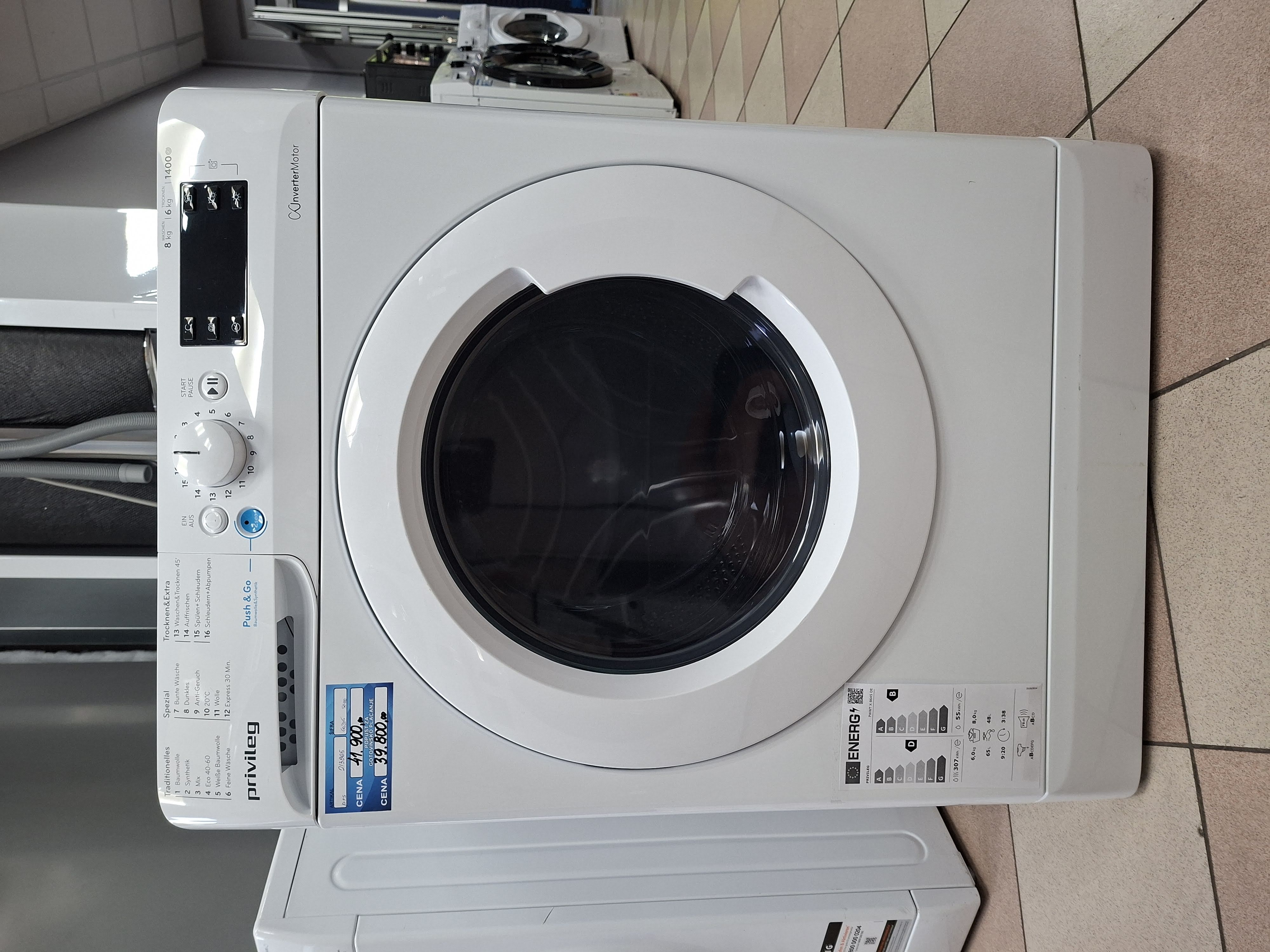 Masina za pranje i susenje vesa Privileg PWWT X 8645 DE , 8+6 kg.