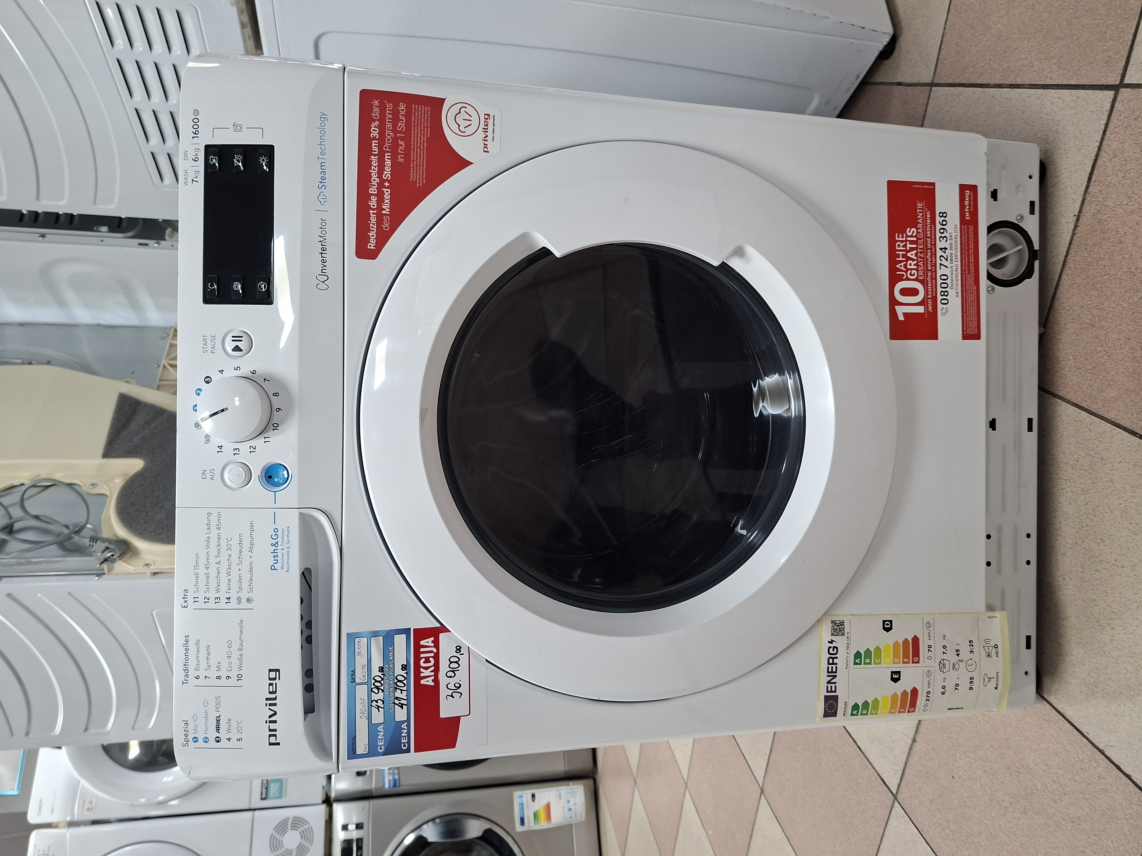 Masina za pranje i susenje vesa Privileg PWWTV X 76G6 DE N , 7+6k