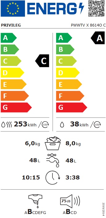 Masina za pranje i susenje vesa Privileg PWWTV X 8614O C, 8+6kg