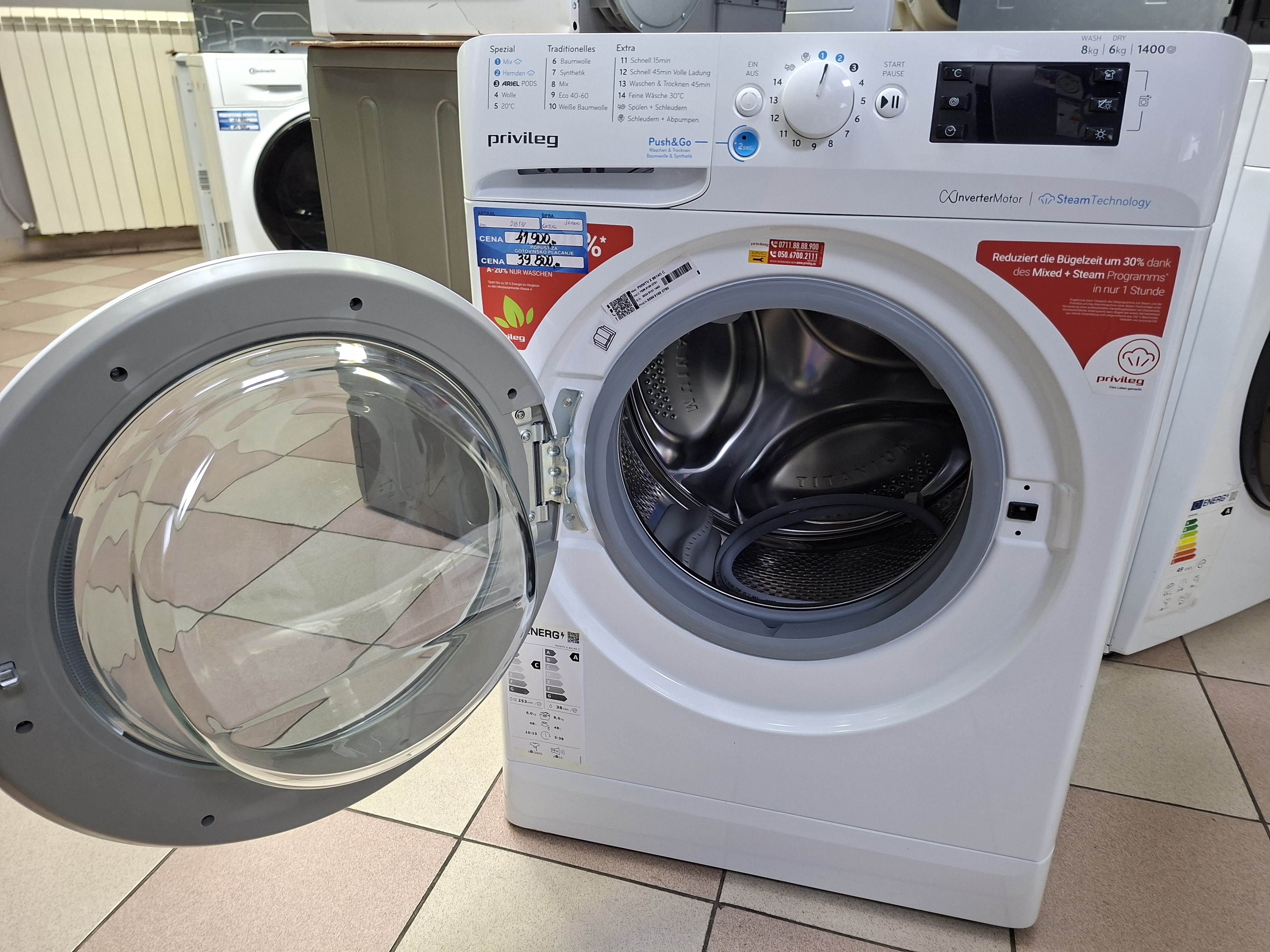 Masina za pranje i susenje vesa Privileg PWWTV X 8614O C, 8+6kg