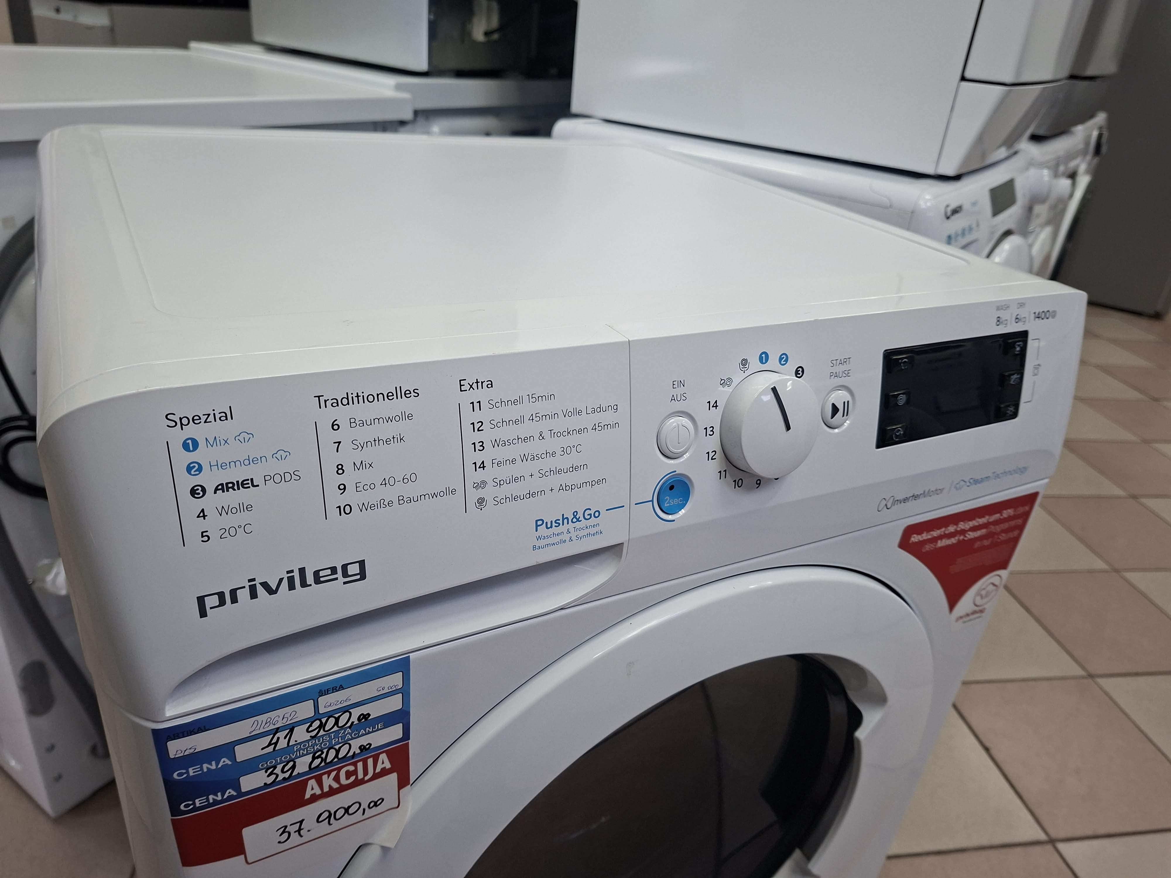 Mašina za pranje i sušenje veša Privileg PWWTV X 8645 DE