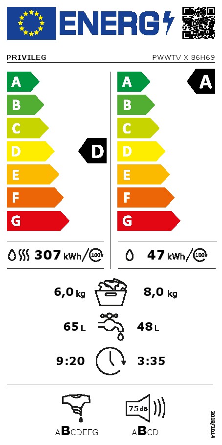 Masina za pranje i susenje vesa Privileg PWWTV X 86H69 ,8+6kg