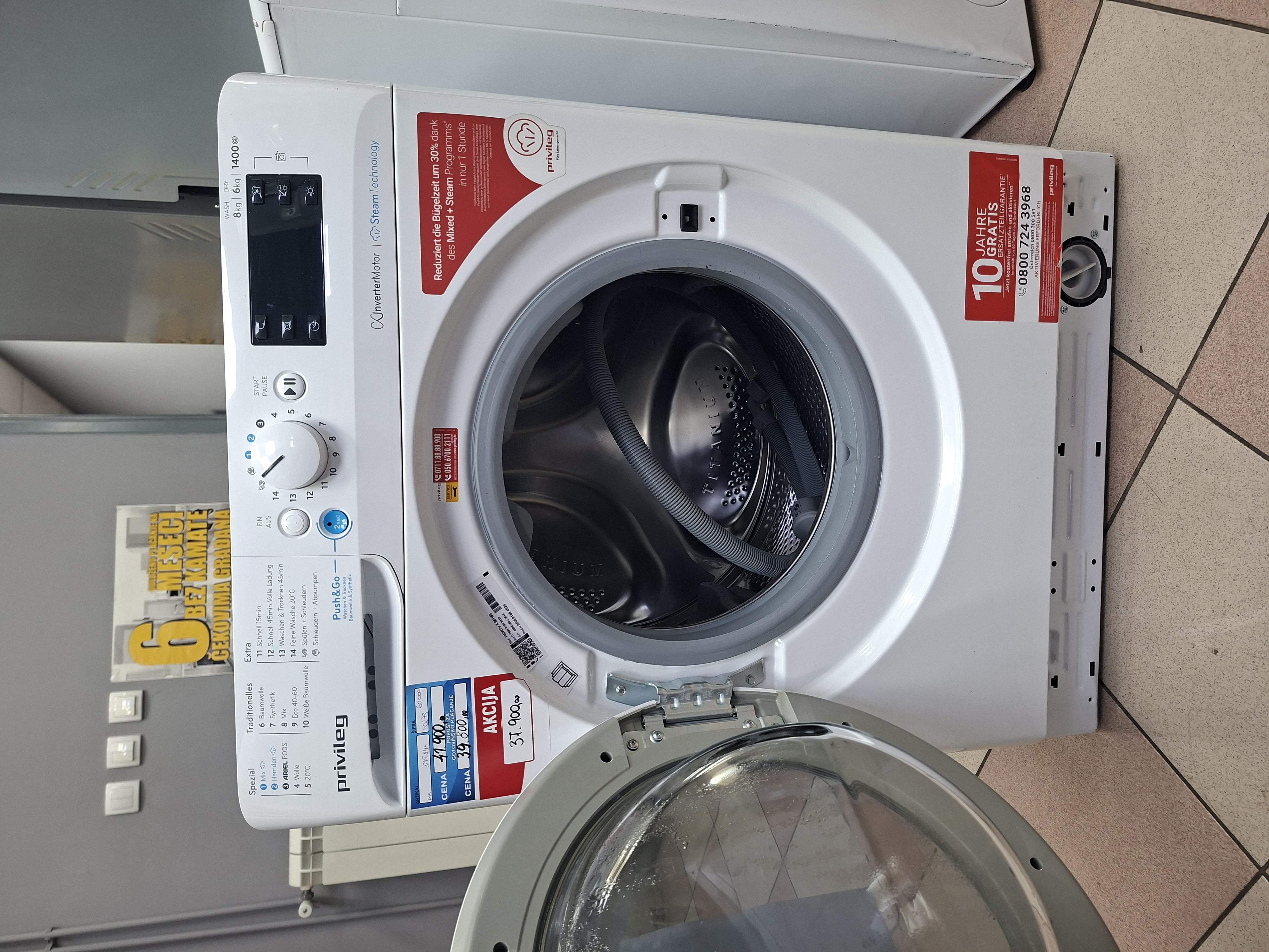 Masina za pranje i susenje vesa Privileg PWWTV X 86H69 ,8+6kg