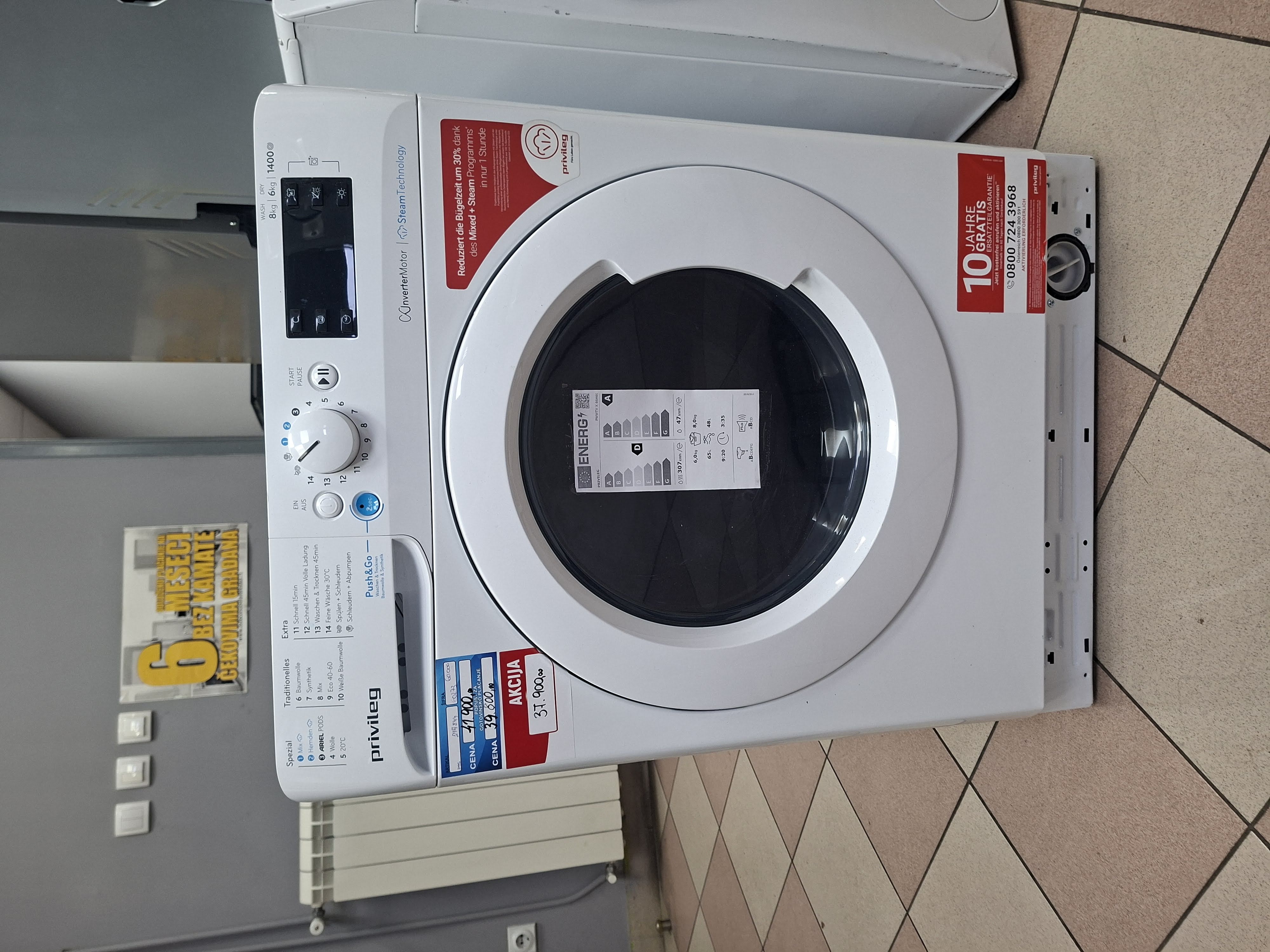 Masina za pranje i susenje vesa Privileg PWWTV X 86H69 ,8+6kg