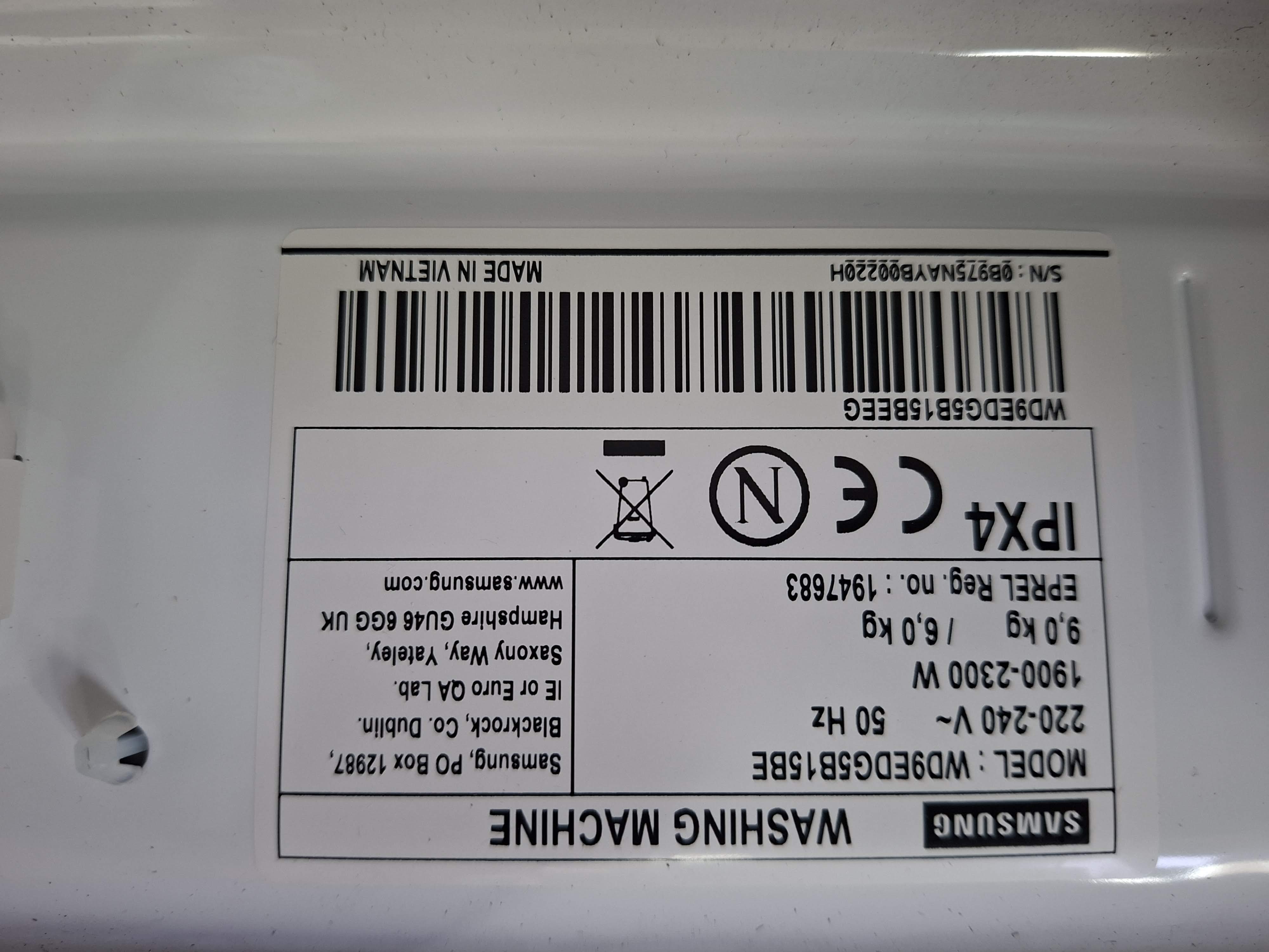 Masina za pranje i susenje vesa Samsung WD9EDG5B15BE , 9+6kg