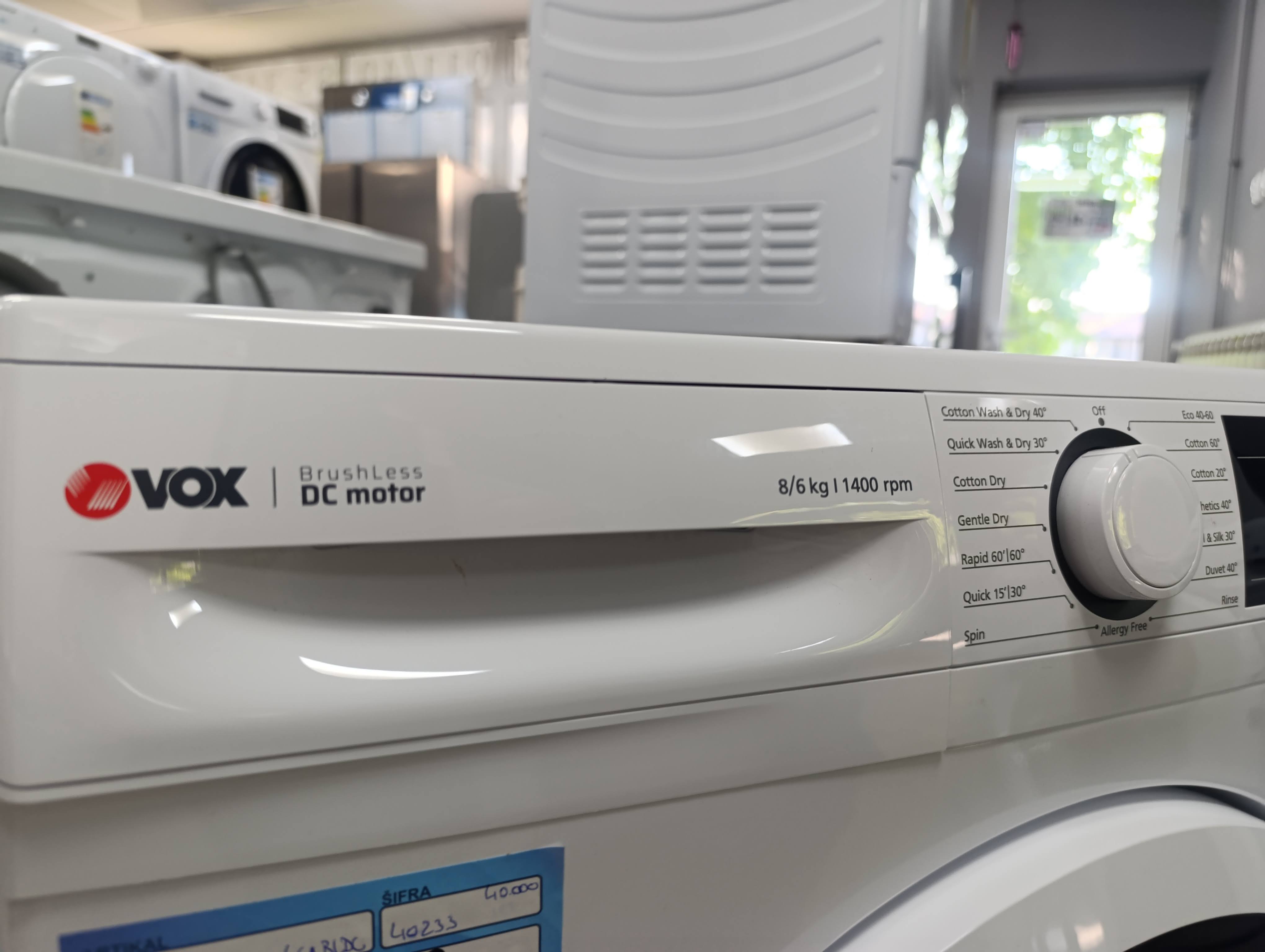 Mašina za pranje i sušenje veša Vox WDM1468T14EABLDC (2), 8+6 kg