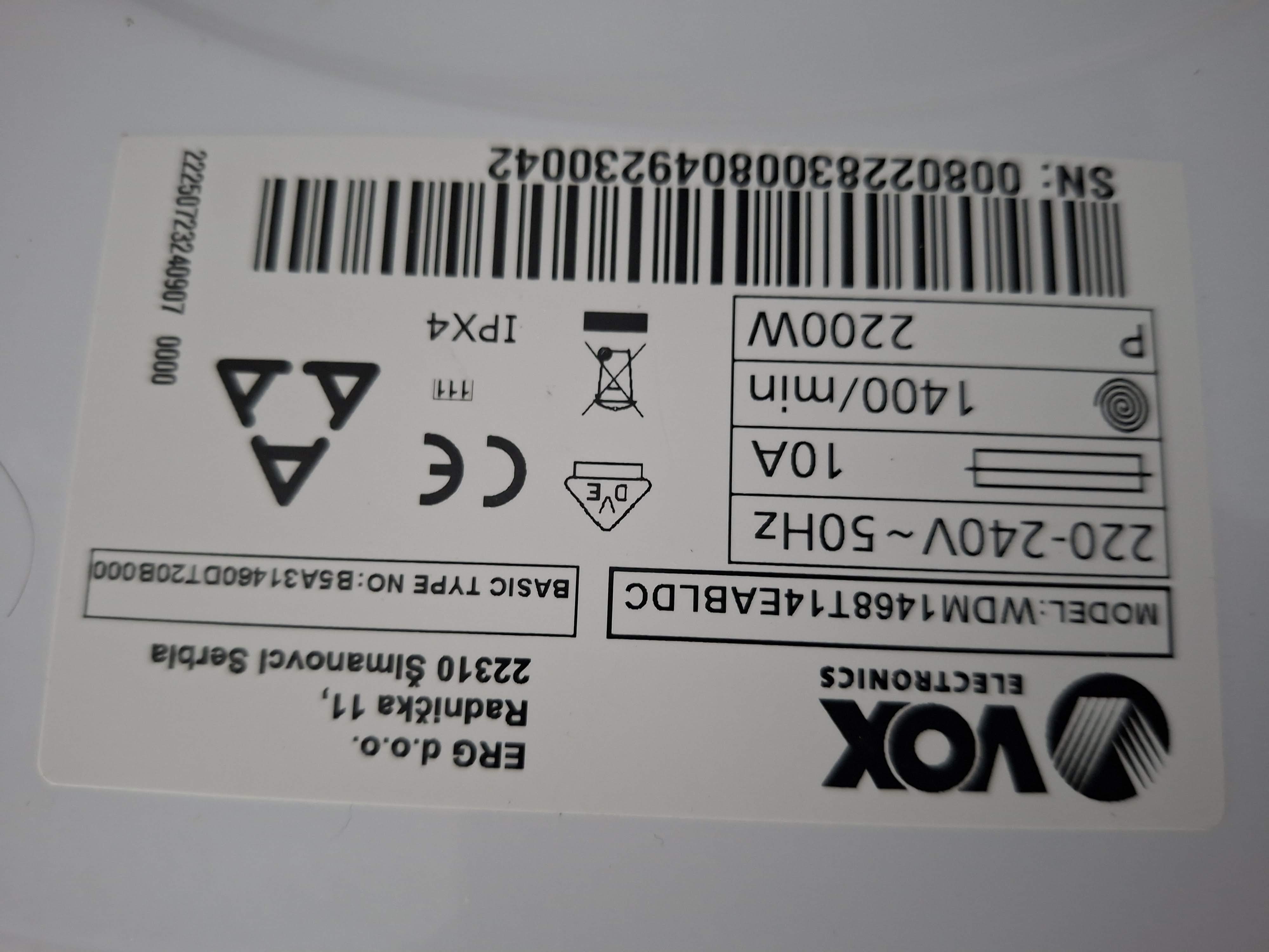 Mašina za pranje i sušenje veša Vox WDM1468T14EABLDC 