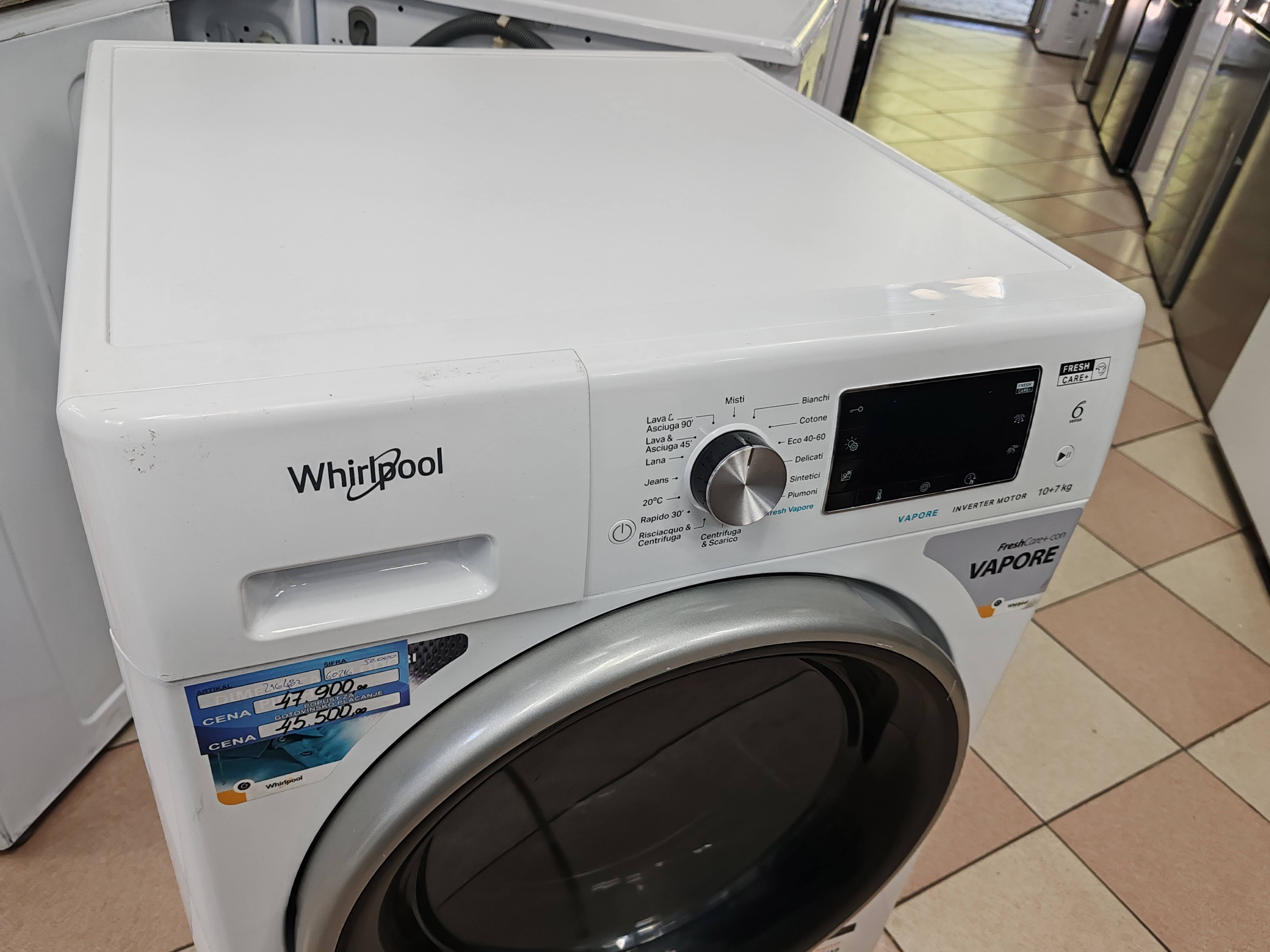 Mašina za pranje i sušenje veša Whirlpool FFWDD 107625 WBS IT, 10+7kg