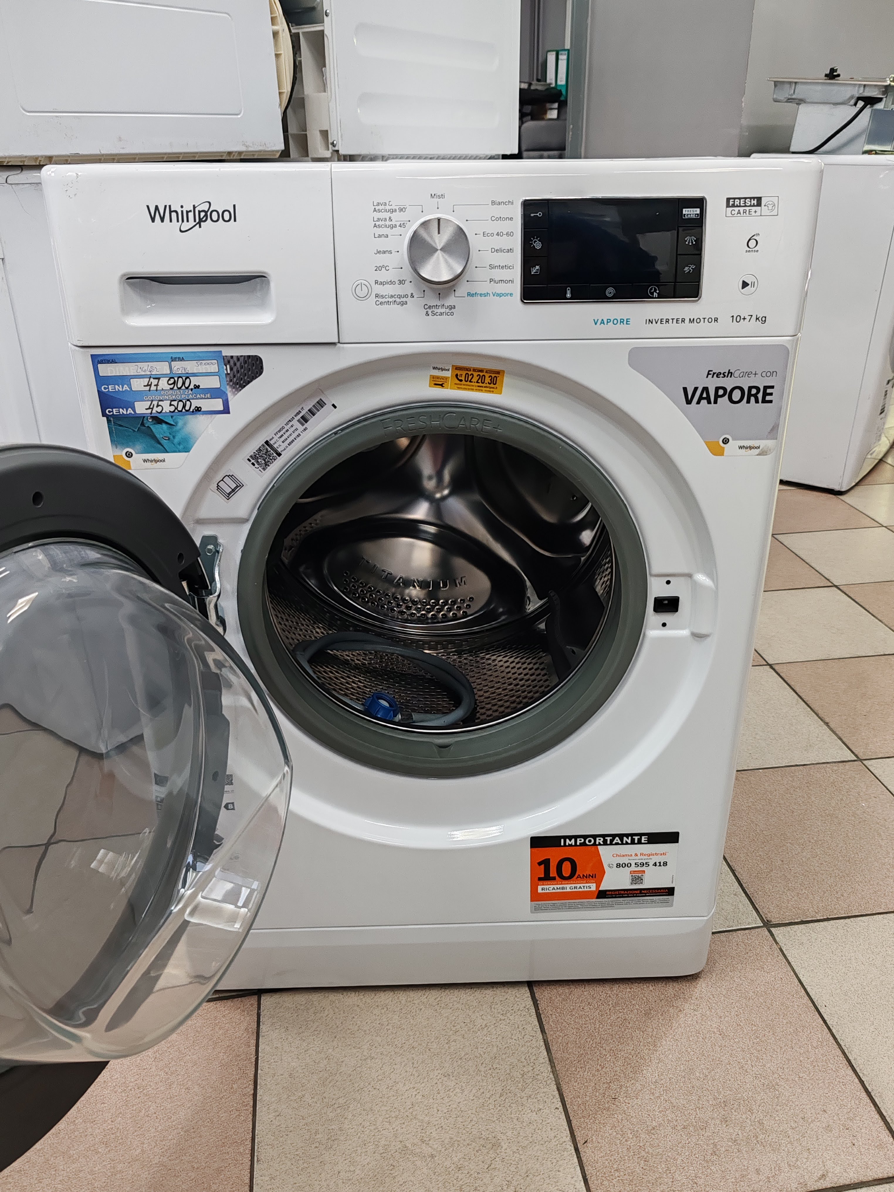 Mašina za pranje i sušenje veša Whirlpool FFWDD 107625 WBS IT, 10+7kg