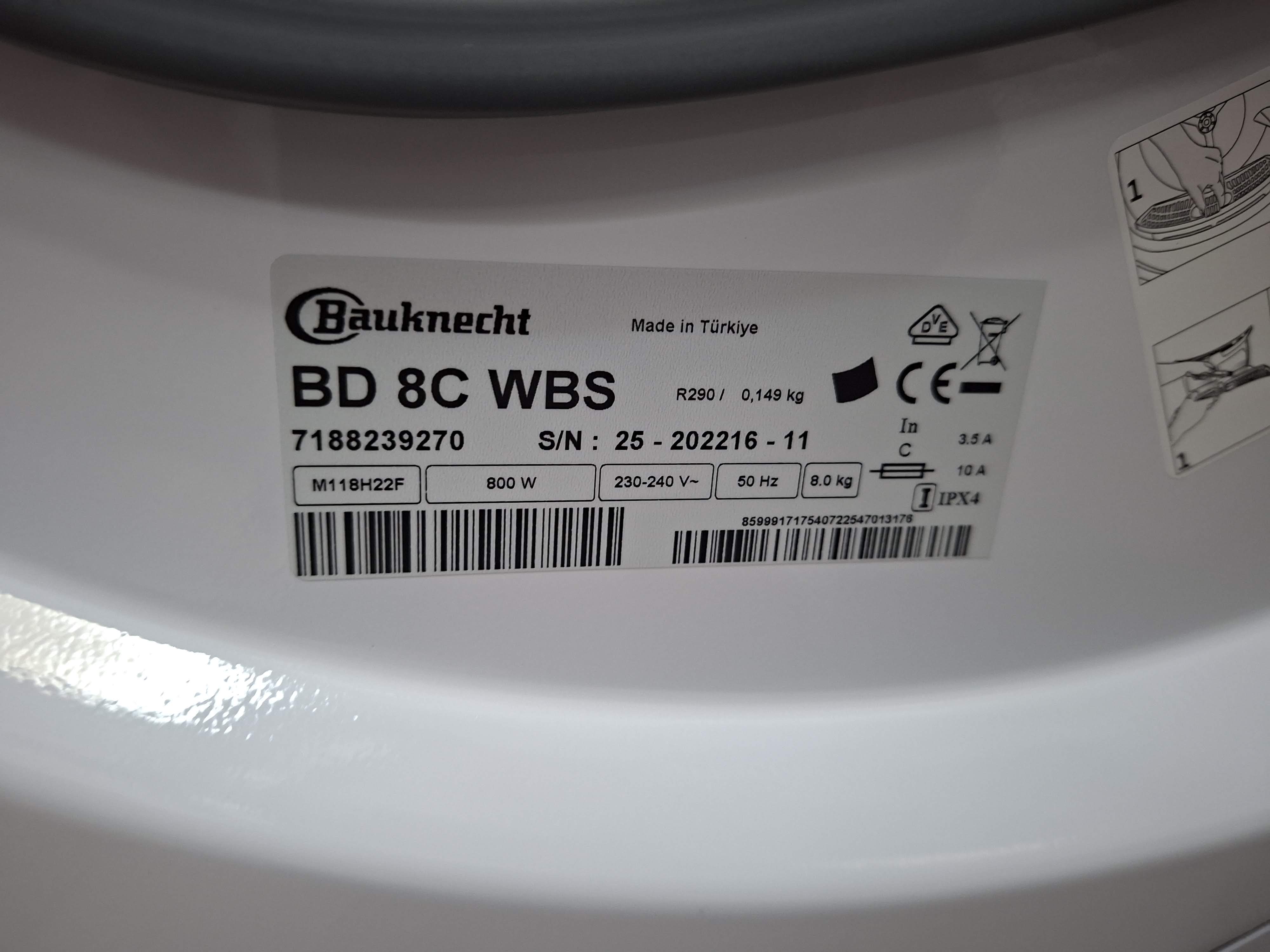 Mašina za sušenje veša Bauknecht BD 8C WBS (2) , 8 kg