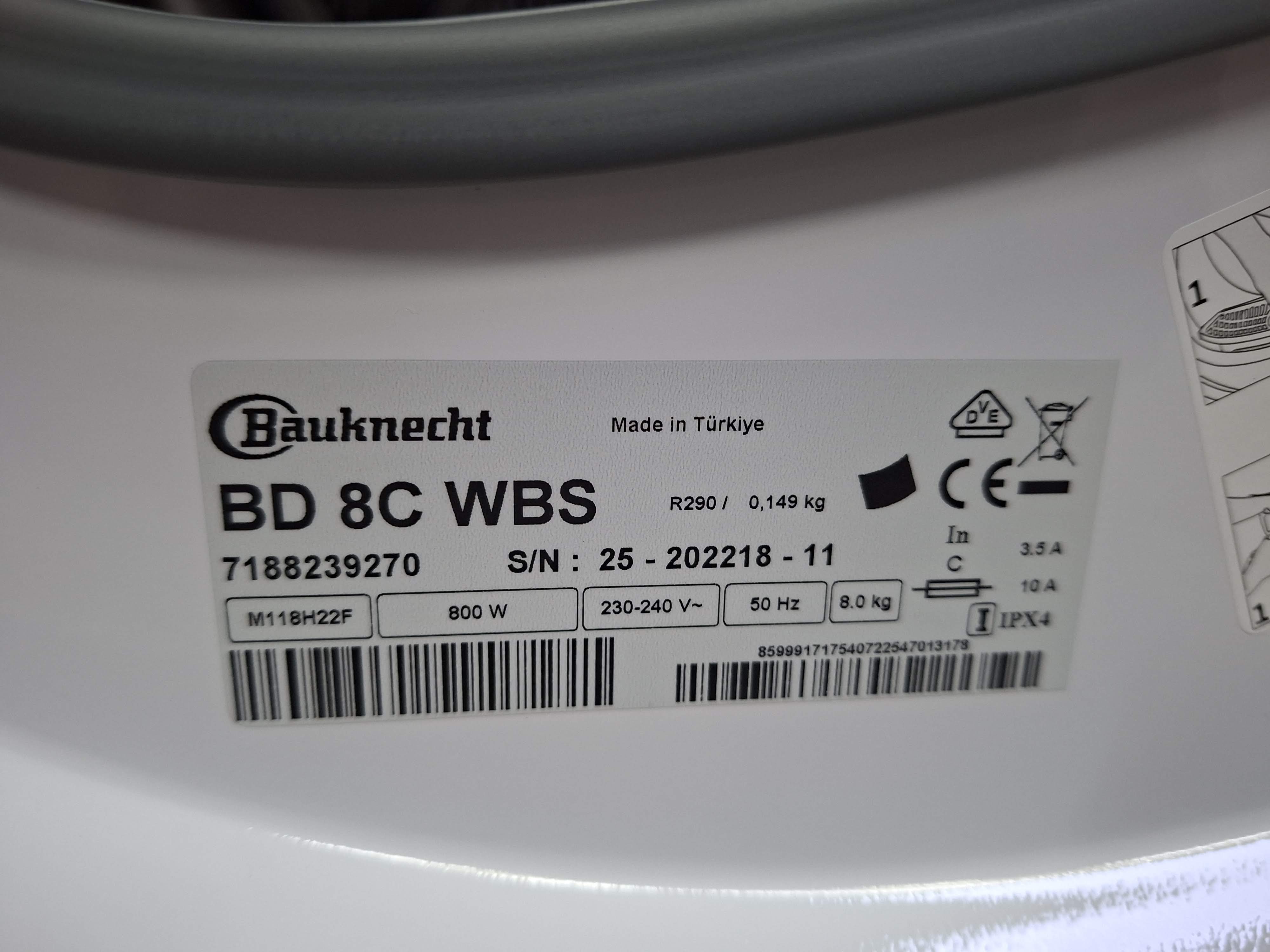Mašina za sušenje veša Bauknecht BD 8C WBS , 8 kg