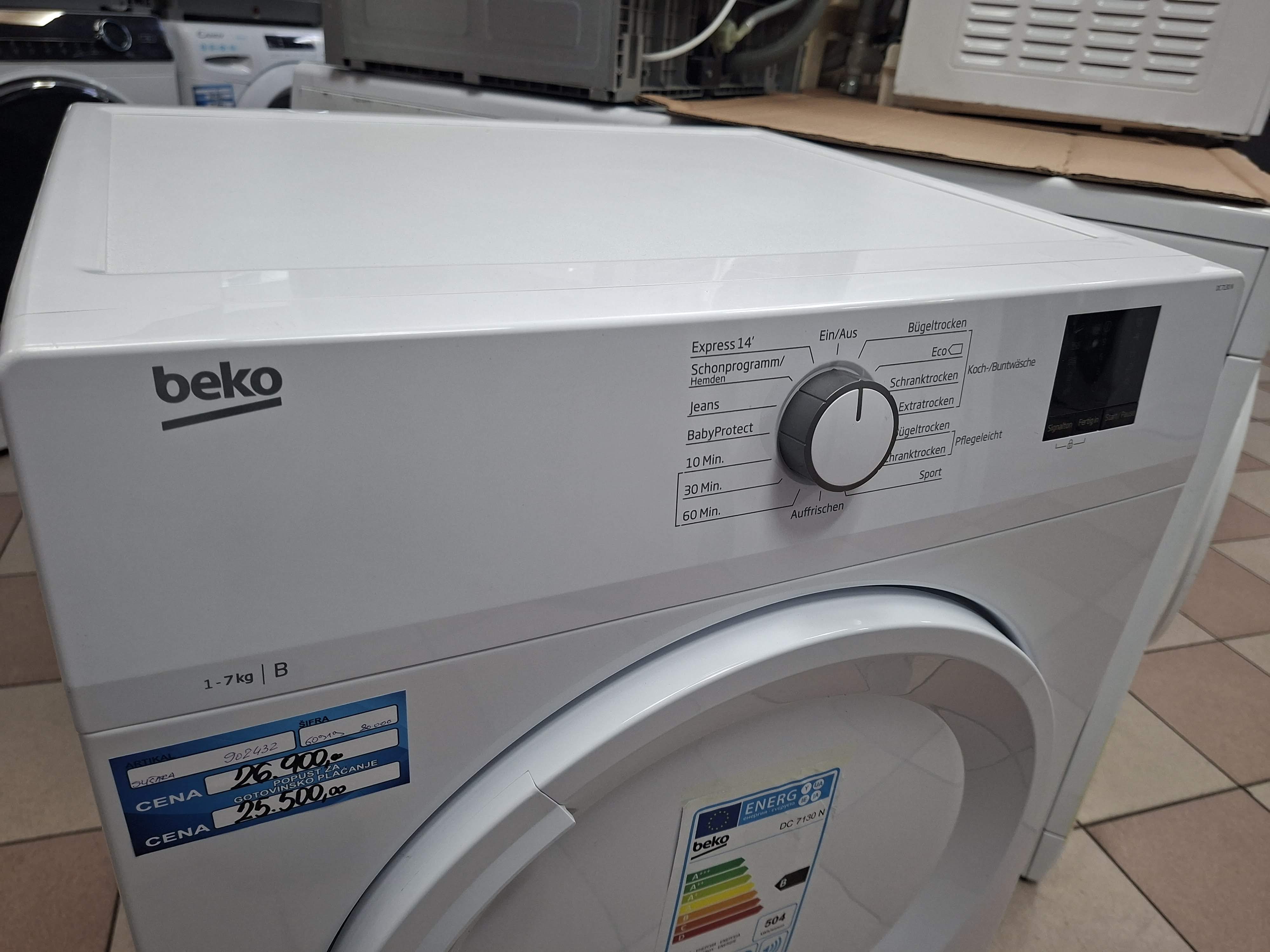 Mašina za sušenje veša Beko DC 7130 N , 7 kg.
