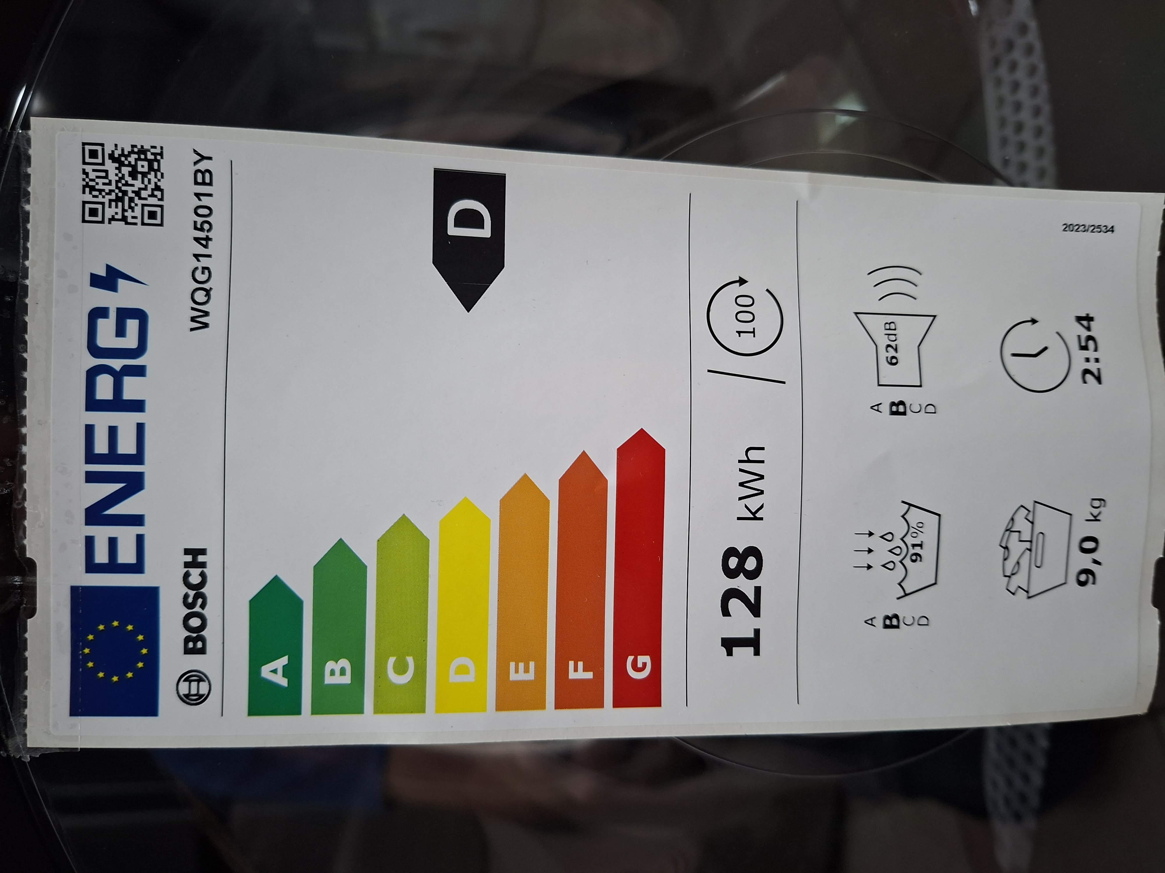Mašina za sušenje veša Bosch WQG14501BY , 9 kg.