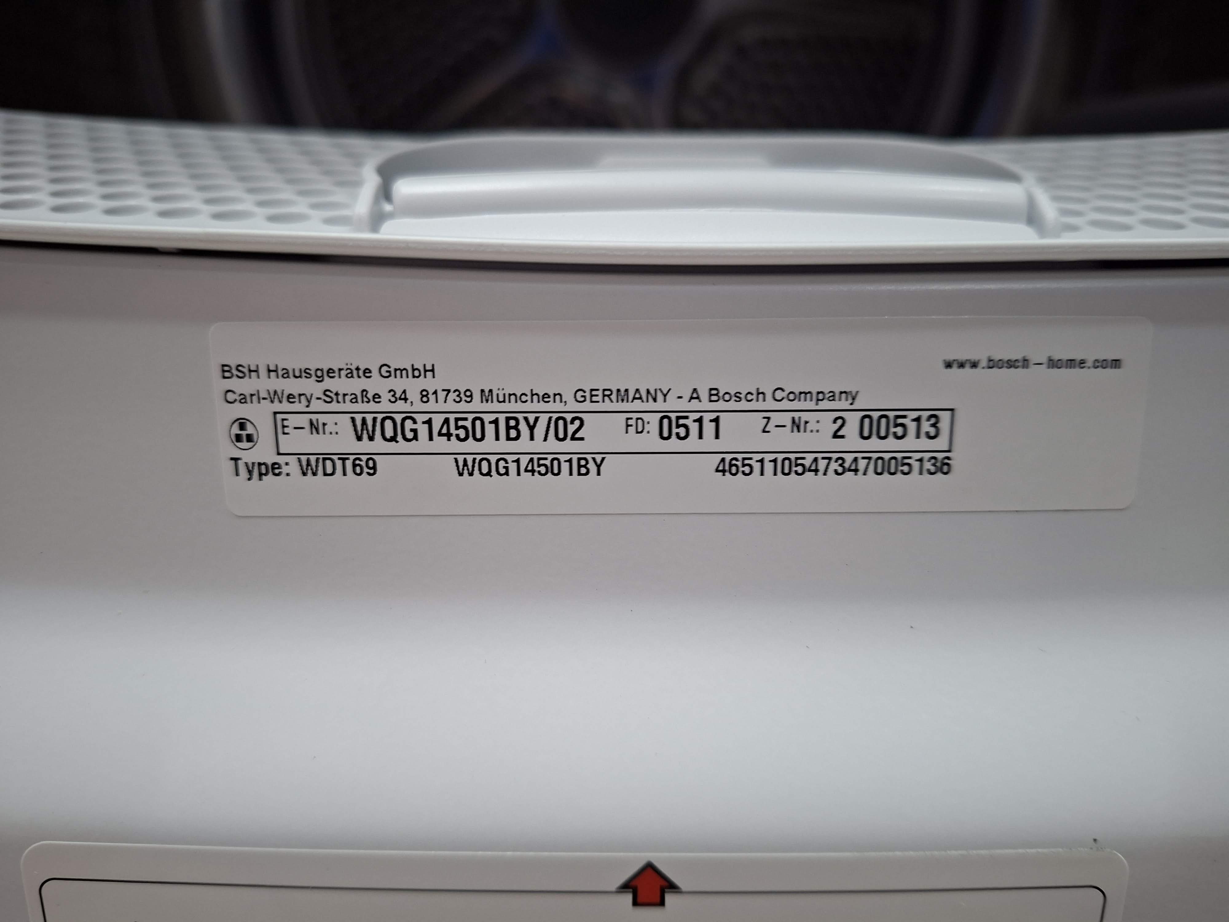 Mašina za sušenje veša Bosch WQG14501BY , 9 kg.