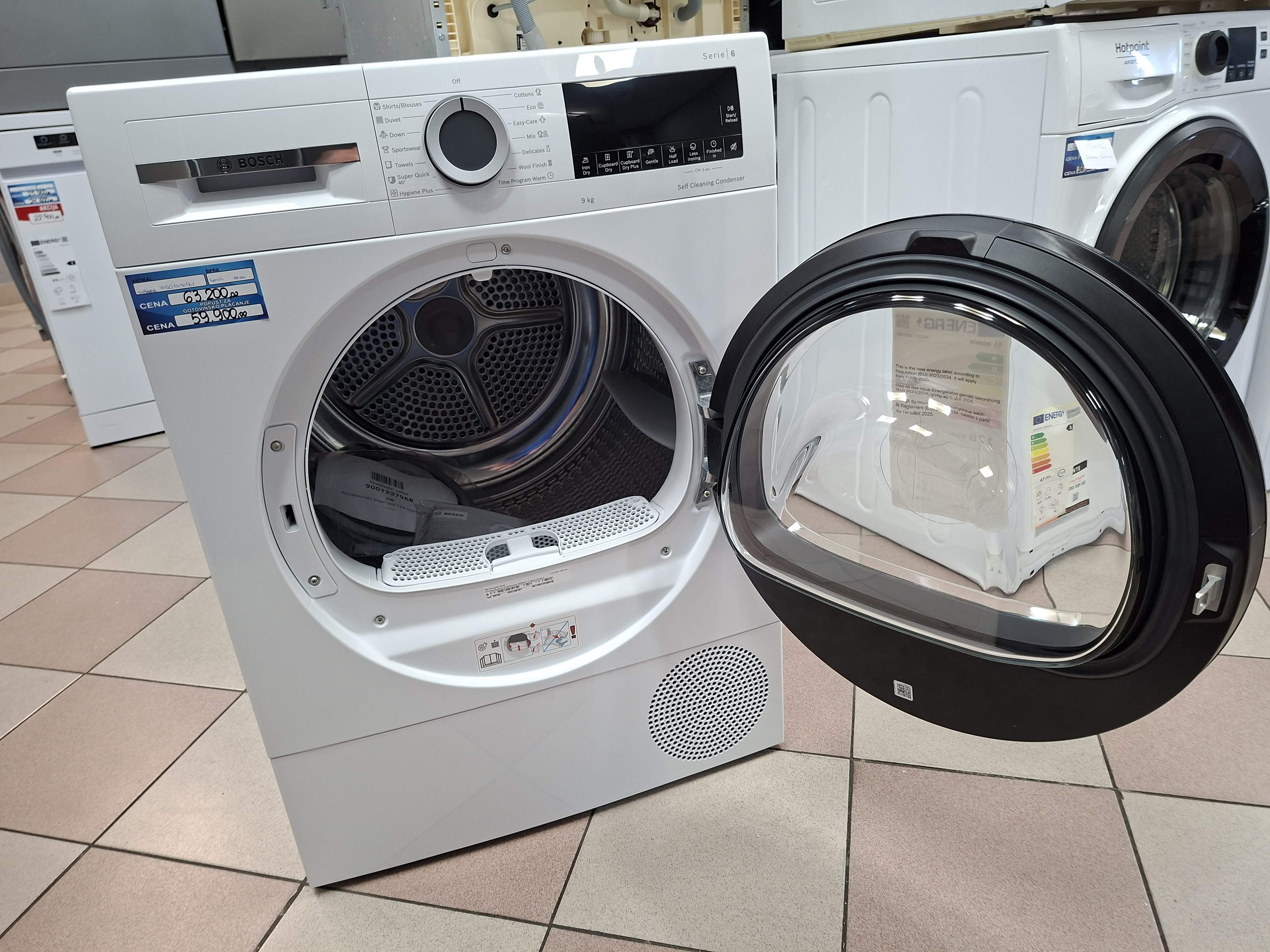 Mašina za sušenje veša Bosch WQG14501BY , 9 kg.
