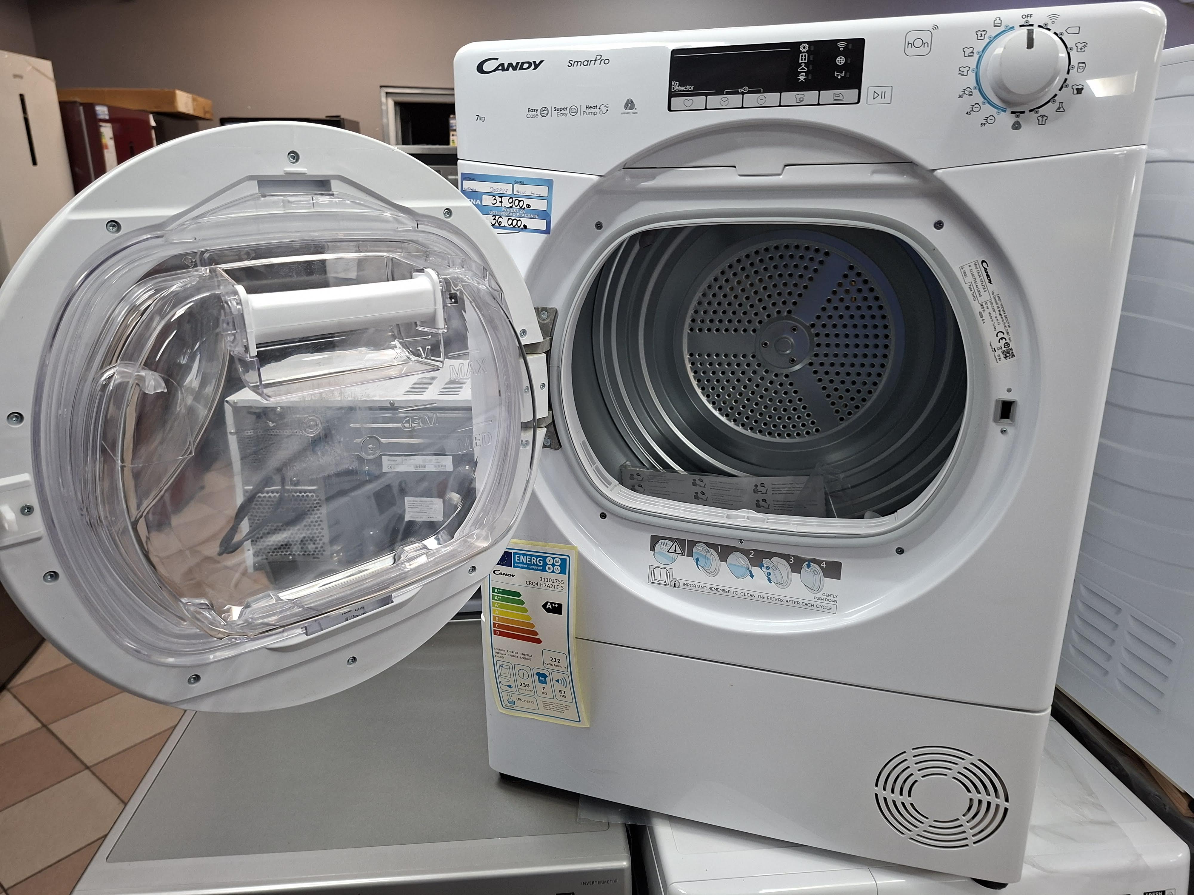 Mašina za sušenje veša Candy CRO4 H7A2TE-S , 7kg, Slim