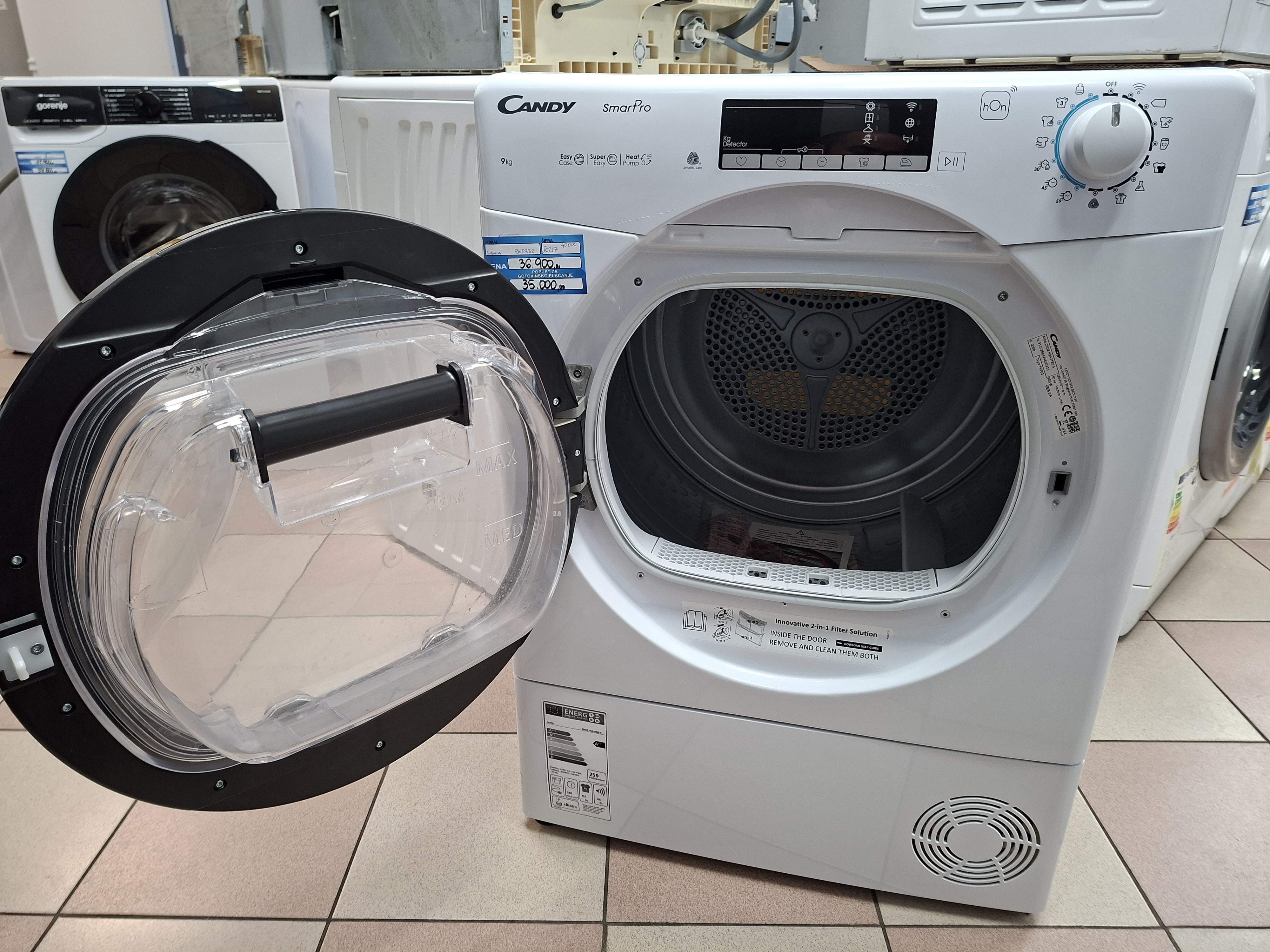 Mašina za sušenje veša Candy CROE H9A2TBE-S , 9 kg.