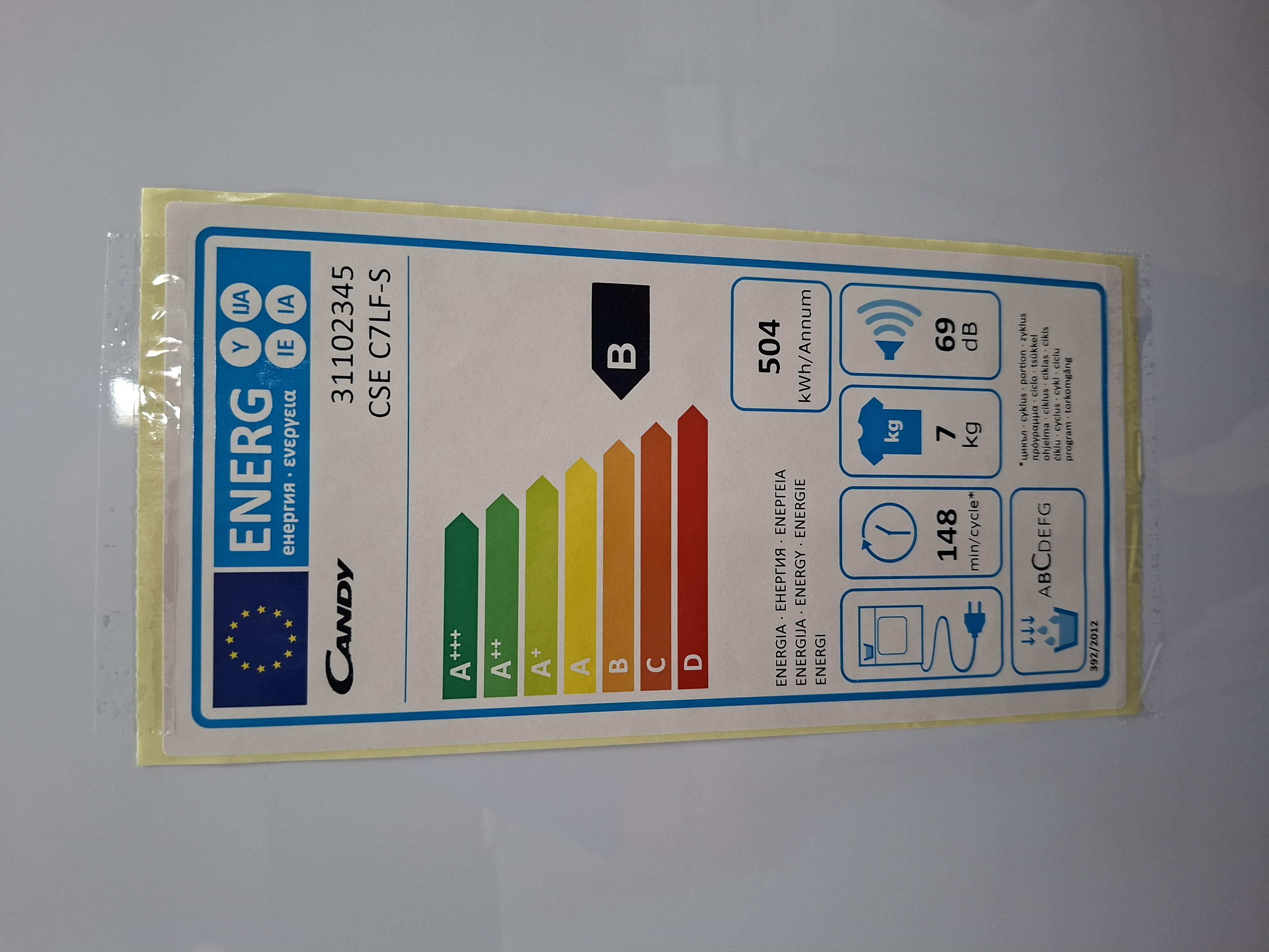 Mašina za sušenje veša Candy CSE C7LF-S (2) , 7 kg