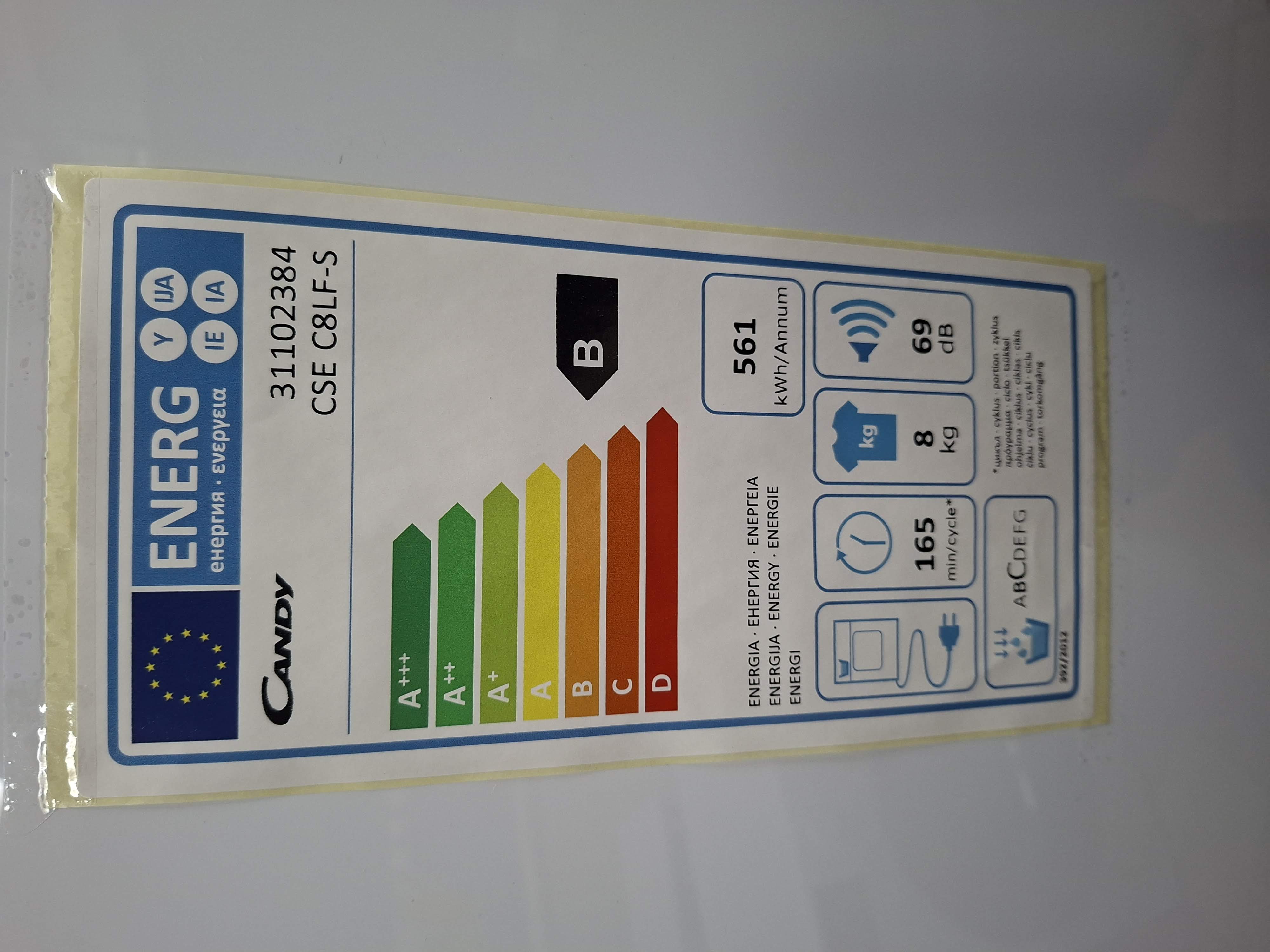 Mašina za sušenje veša Candy CSE C8LF-S , 8kg