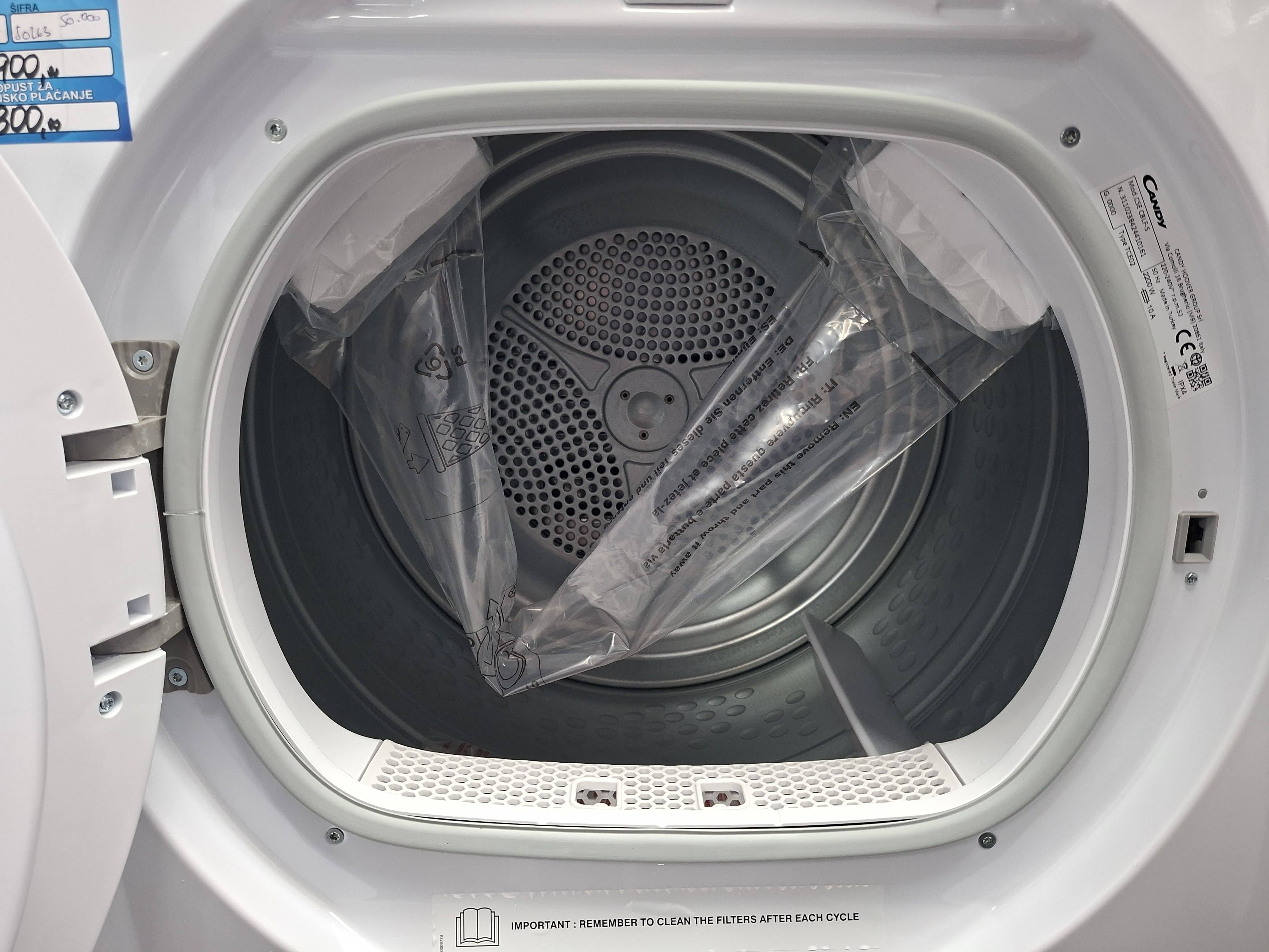 Mašina za sušenje veša Candy CSE C8LF-S , 8kg