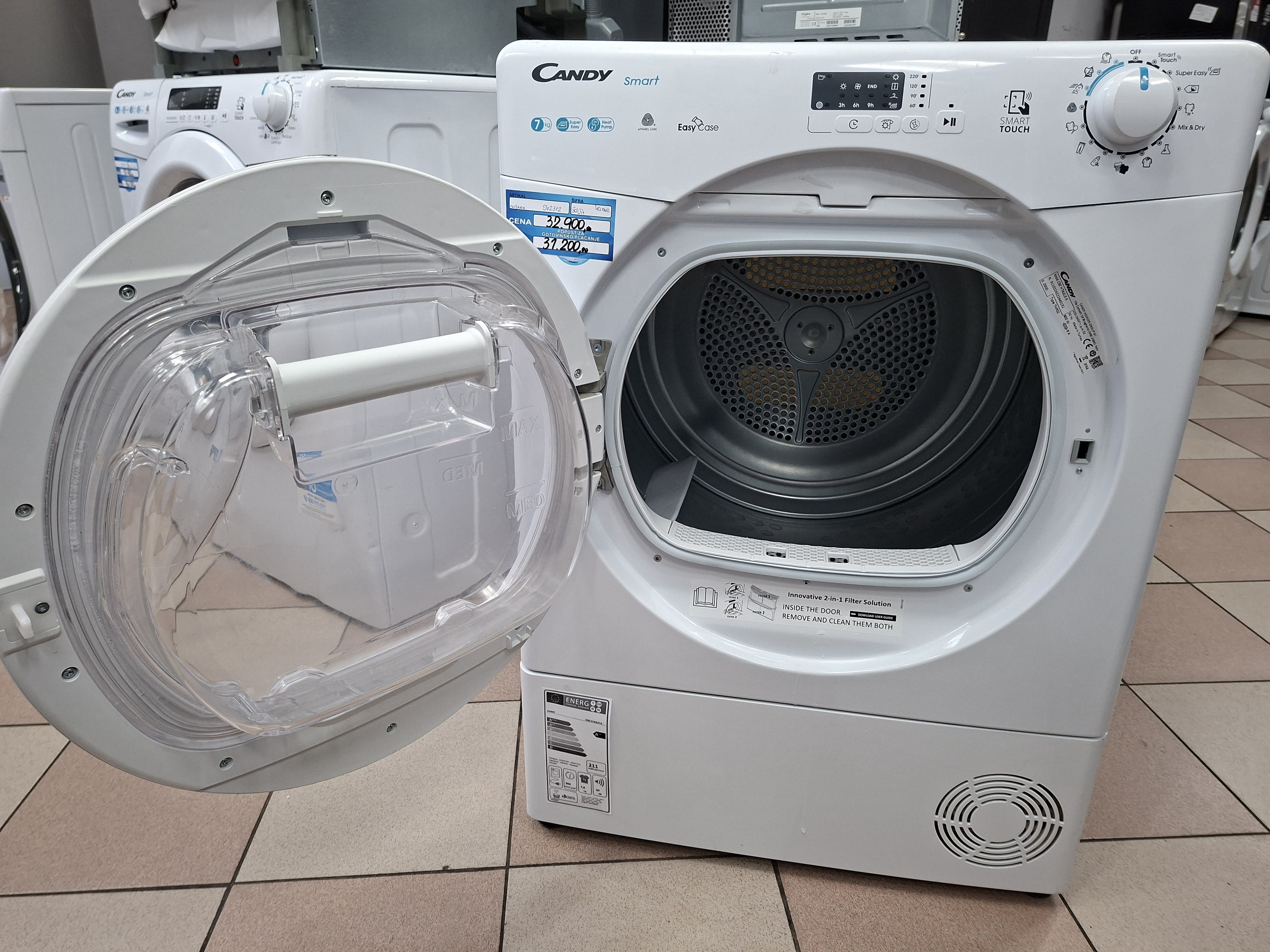 Mašina za sušenje veša Candy CSE H7A2LE-S, 7kg