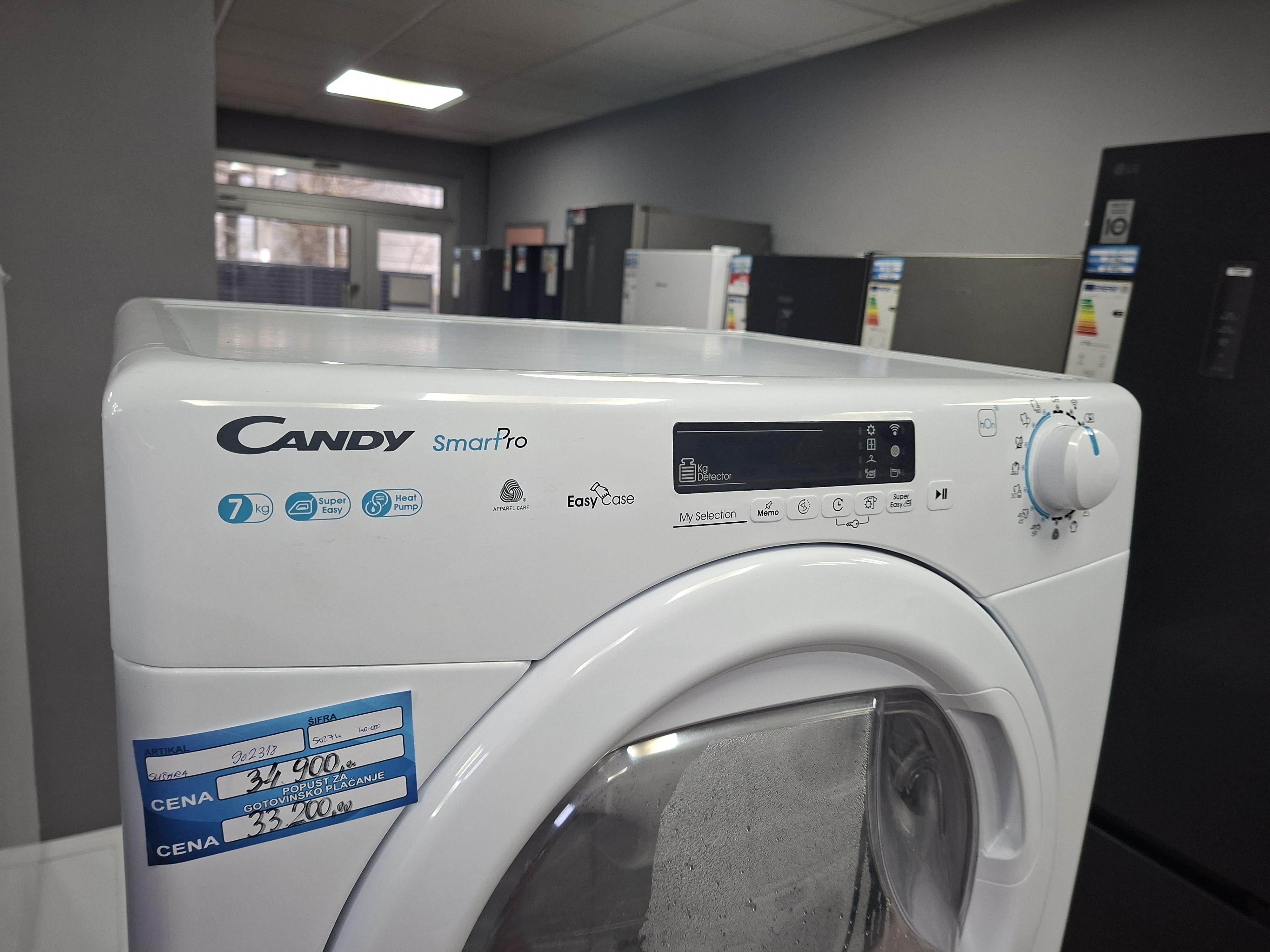 Mašina za sušenje veša Candy CSO4 H7A1DE-S , 7kg, slim