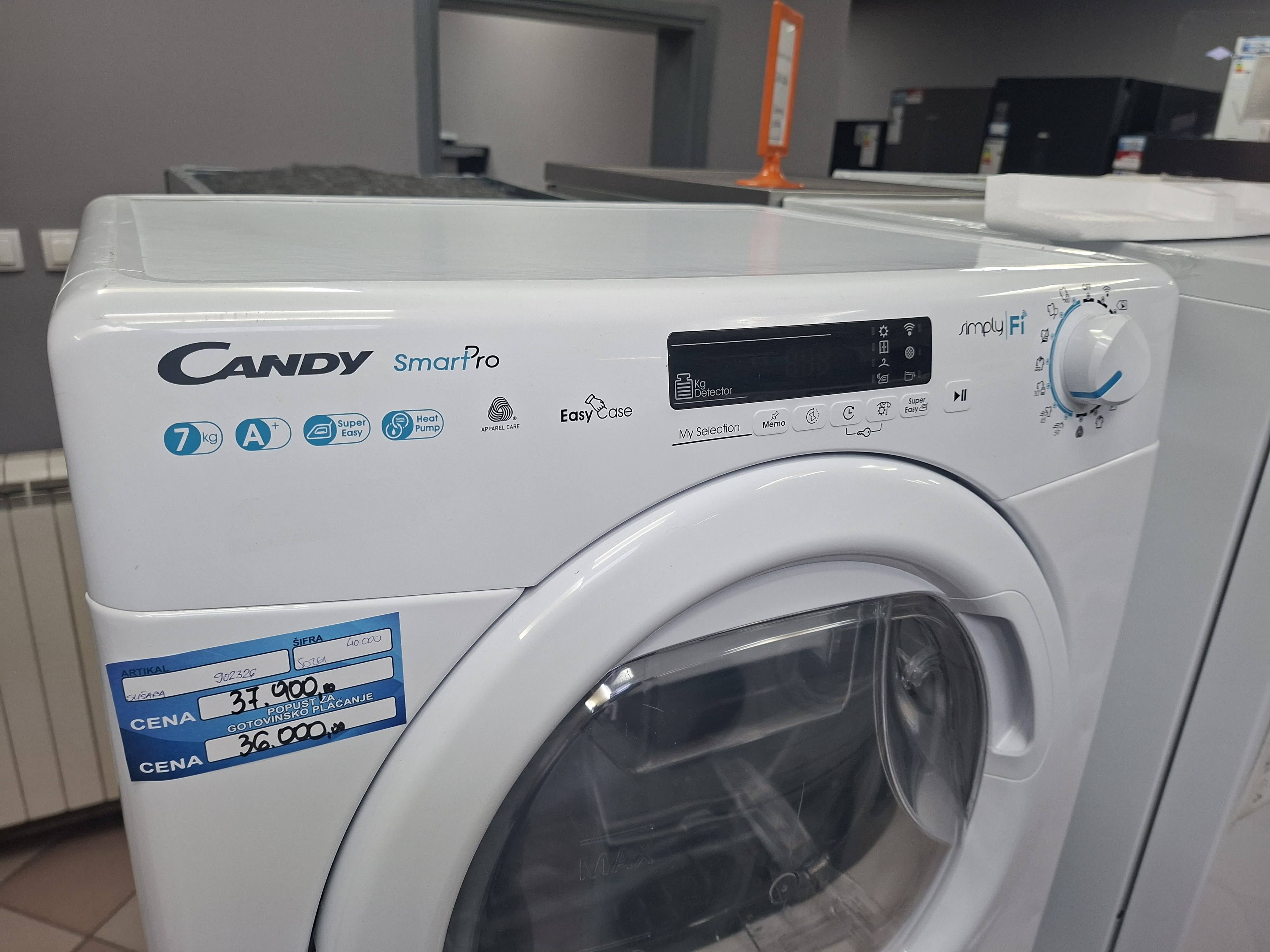 Mašina za sušenje veša Candy CSO4 H7A1DE-S , 7kg, slim