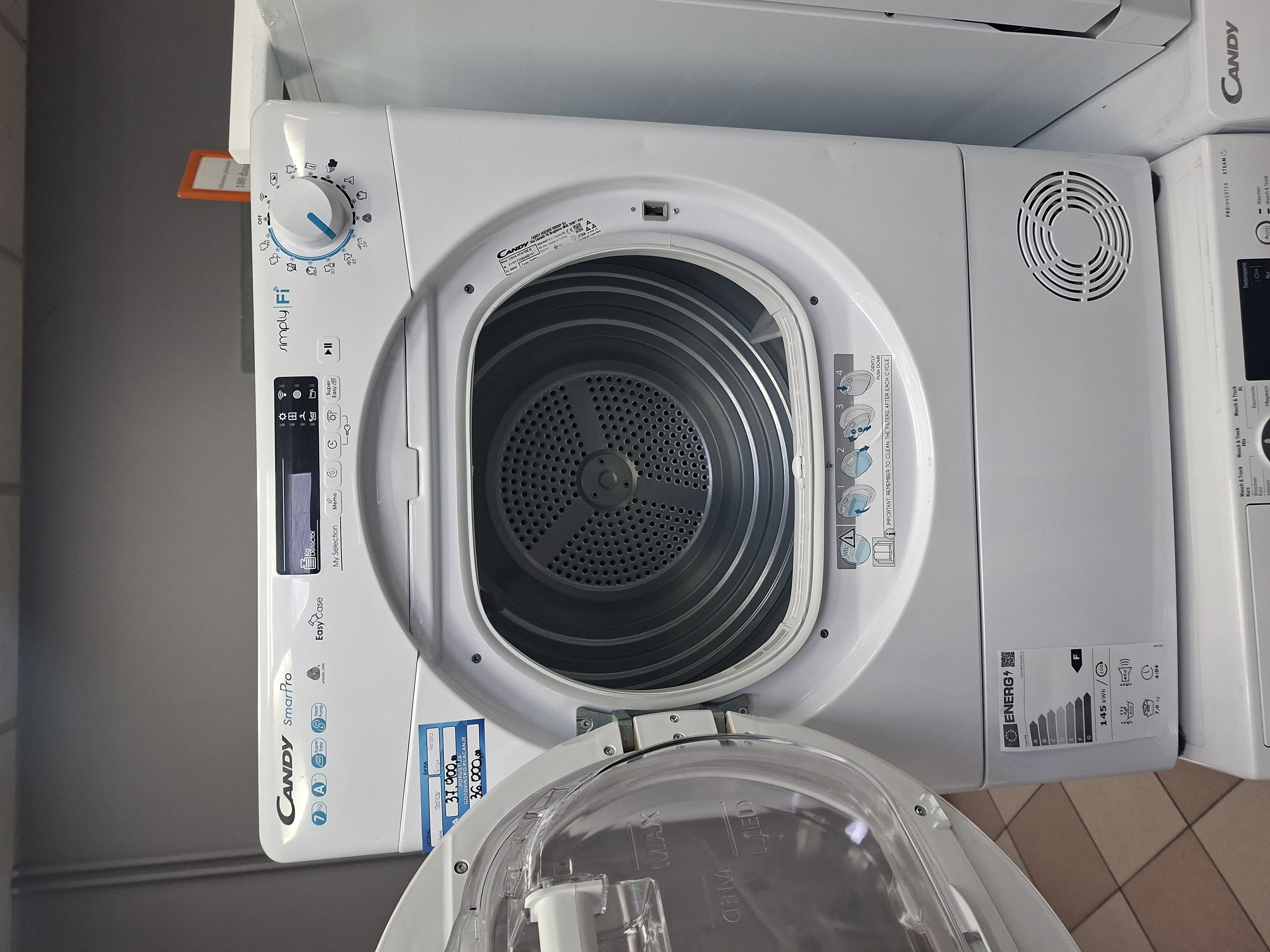 Mašina za sušenje veša Candy CSO4 H7A1DE-S , 7kg, slim