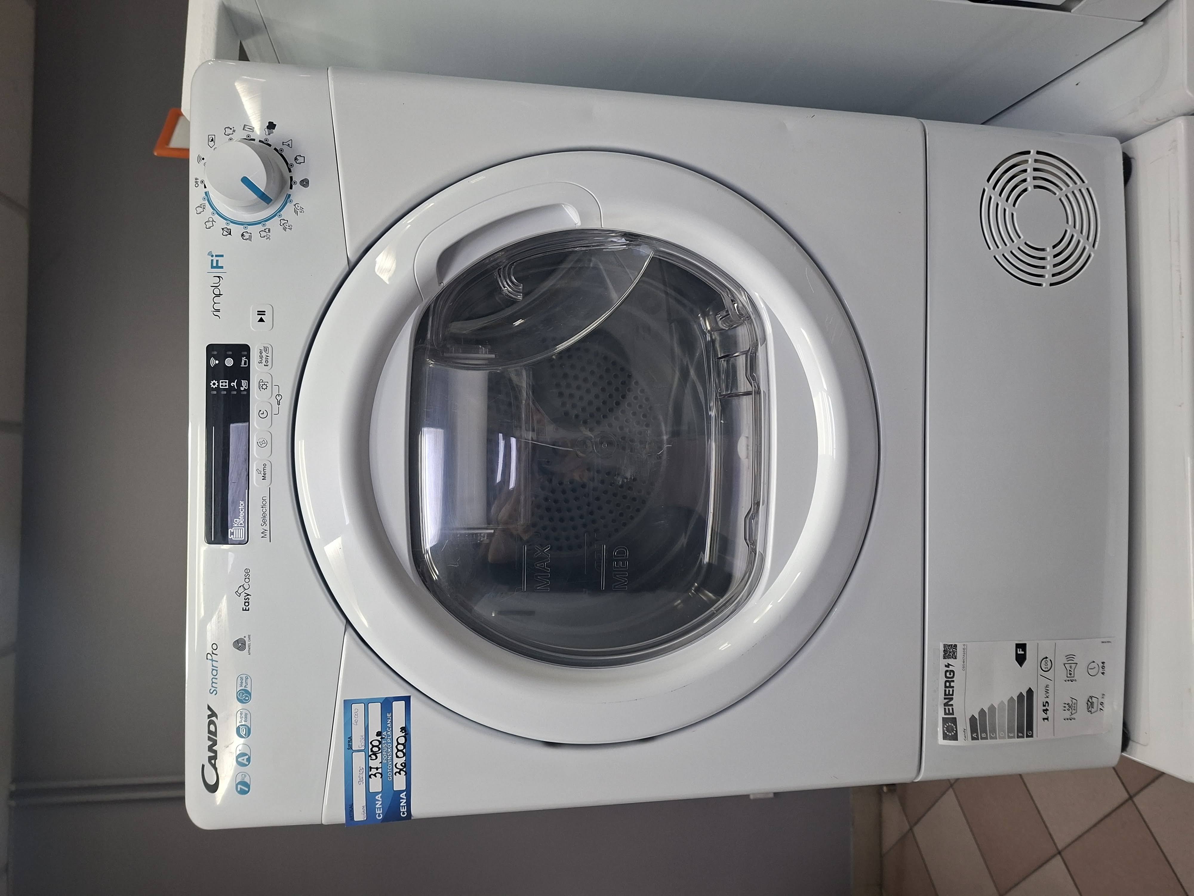 Mašina za sušenje veša Candy CSO4 H7A1DE-S , 7kg, slim