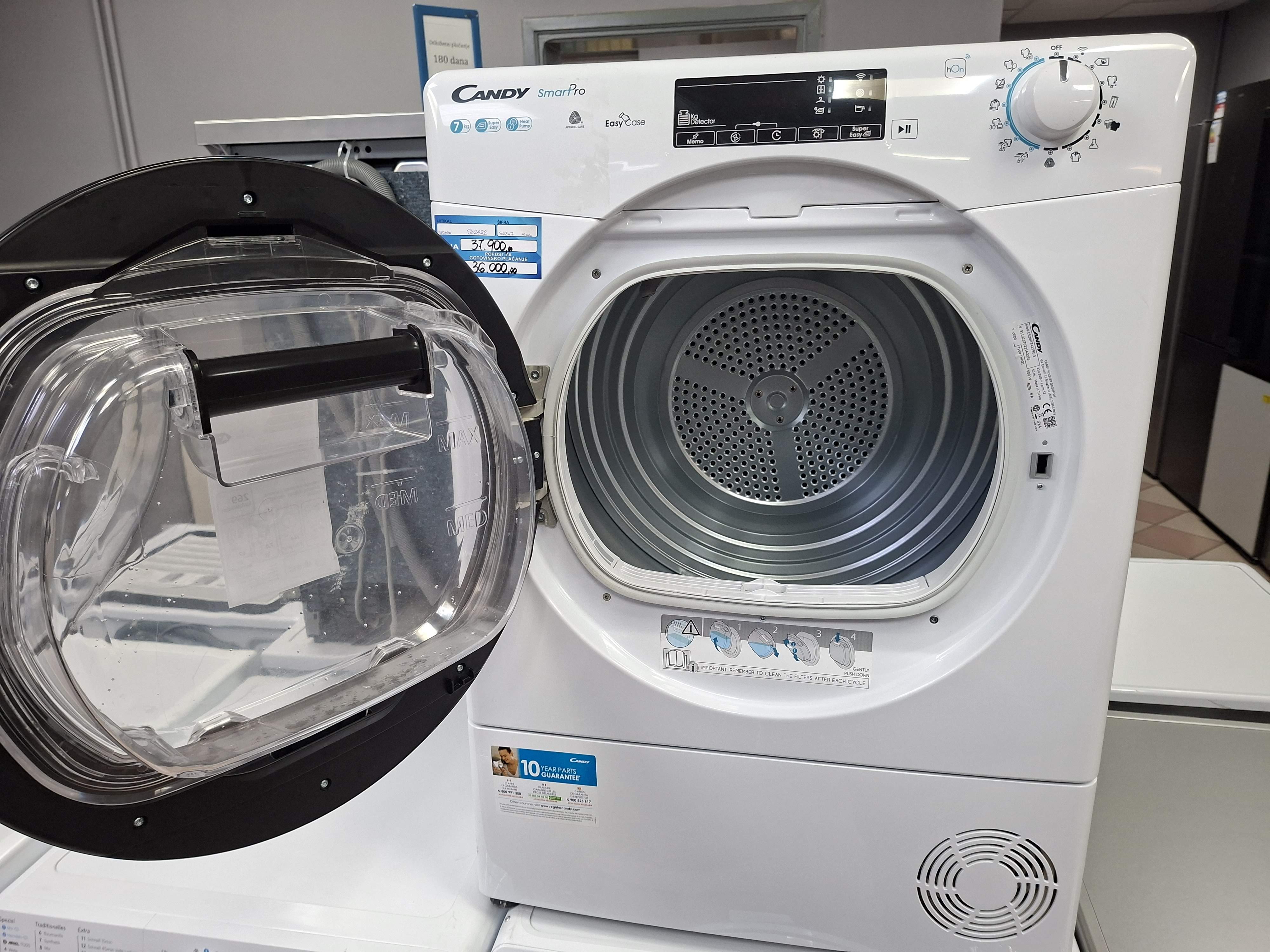 Mašina za sušenje veša Candy CSO4H7A1TBE-S , 7kg, Slim