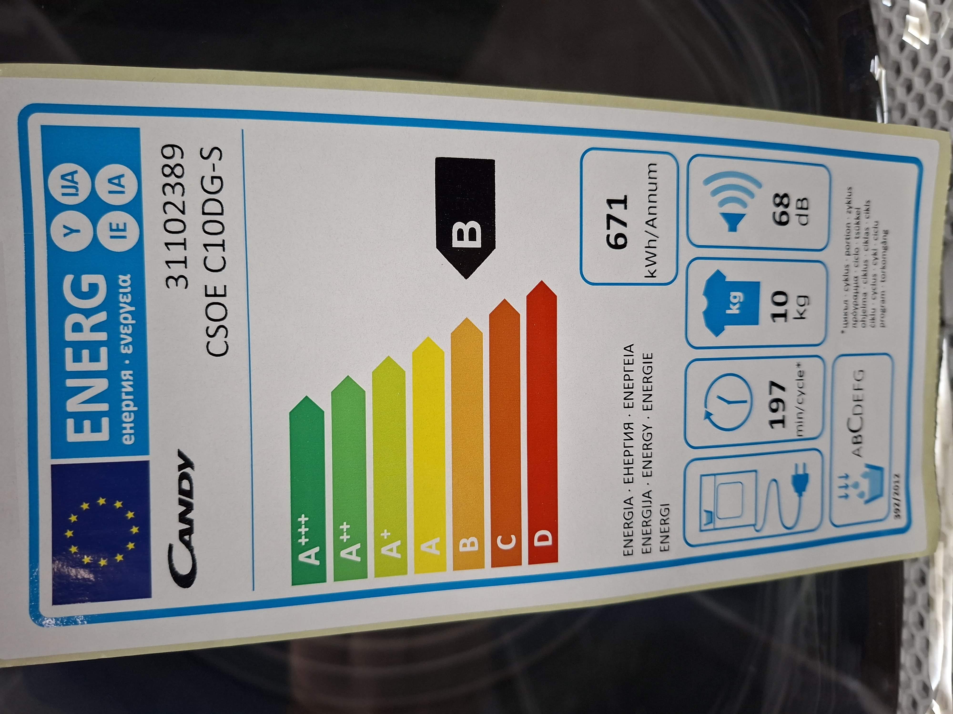 Mašina za sušenje veša Candy CSOE C10DG-S , 10 kg