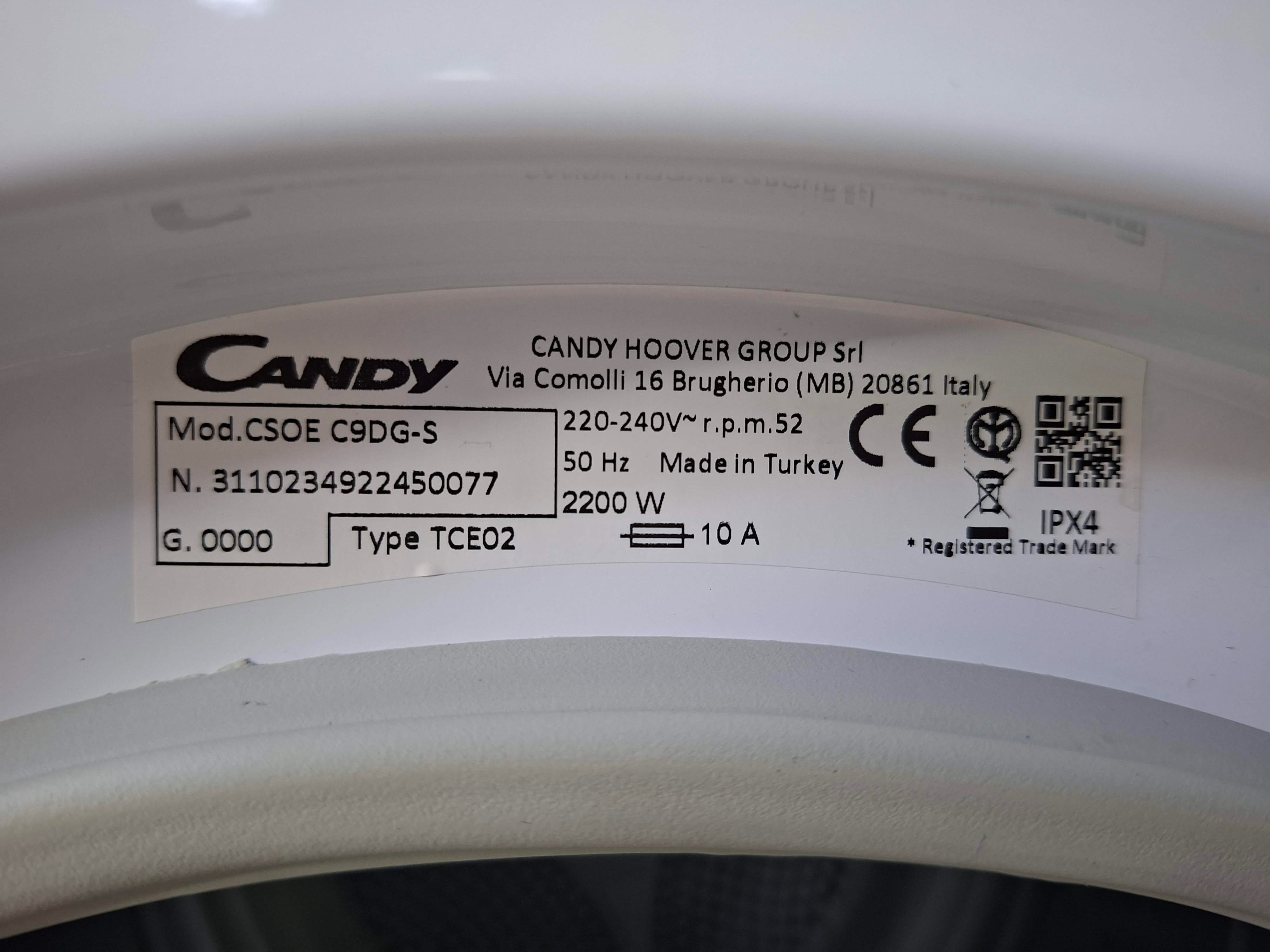 Mašina za sušenje veša Candy CSOE C9DG-S , 9 kg