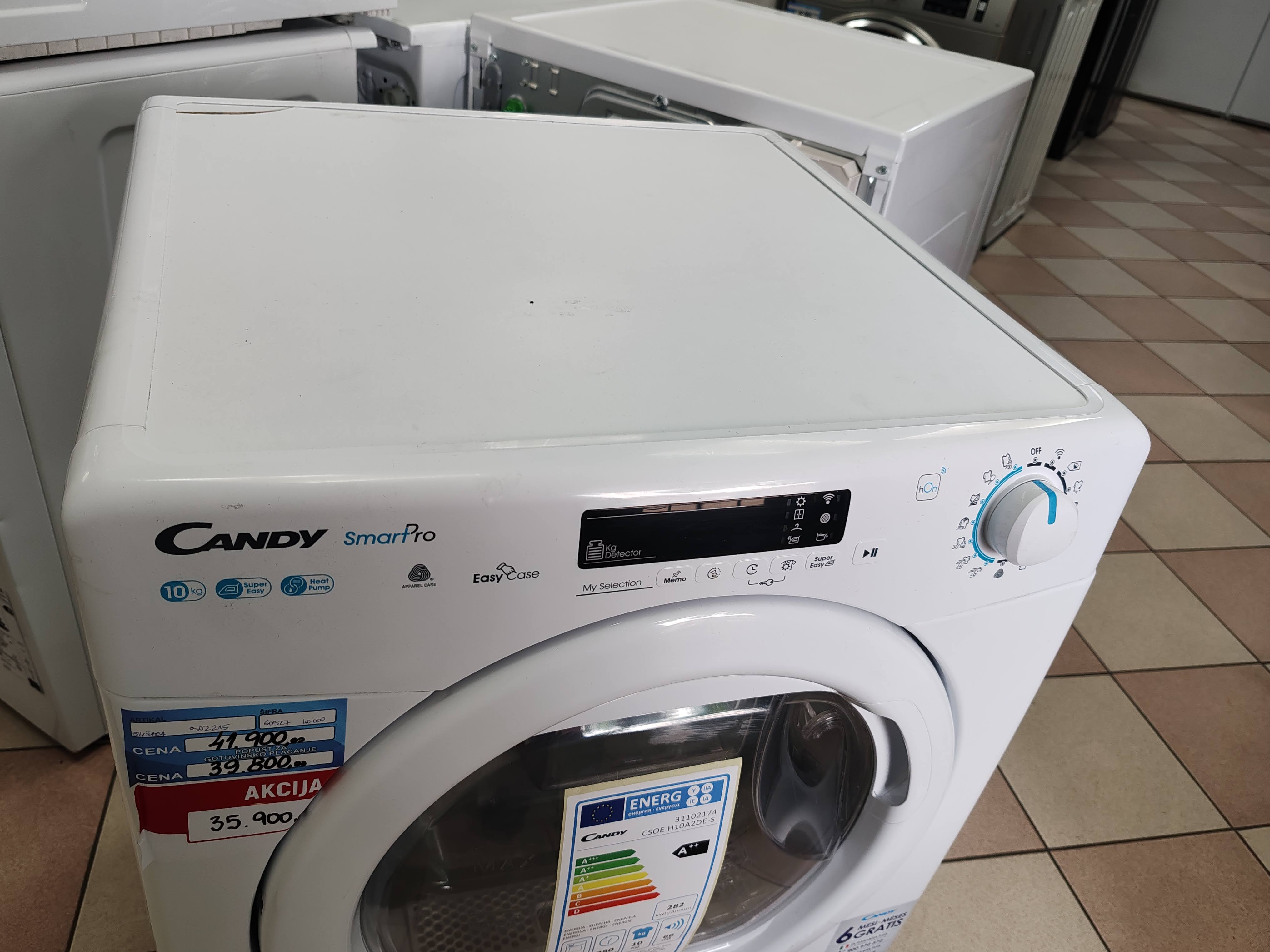 Mašina za sušenje veša Candy CSOE H10A2DE-S , 10 kg
