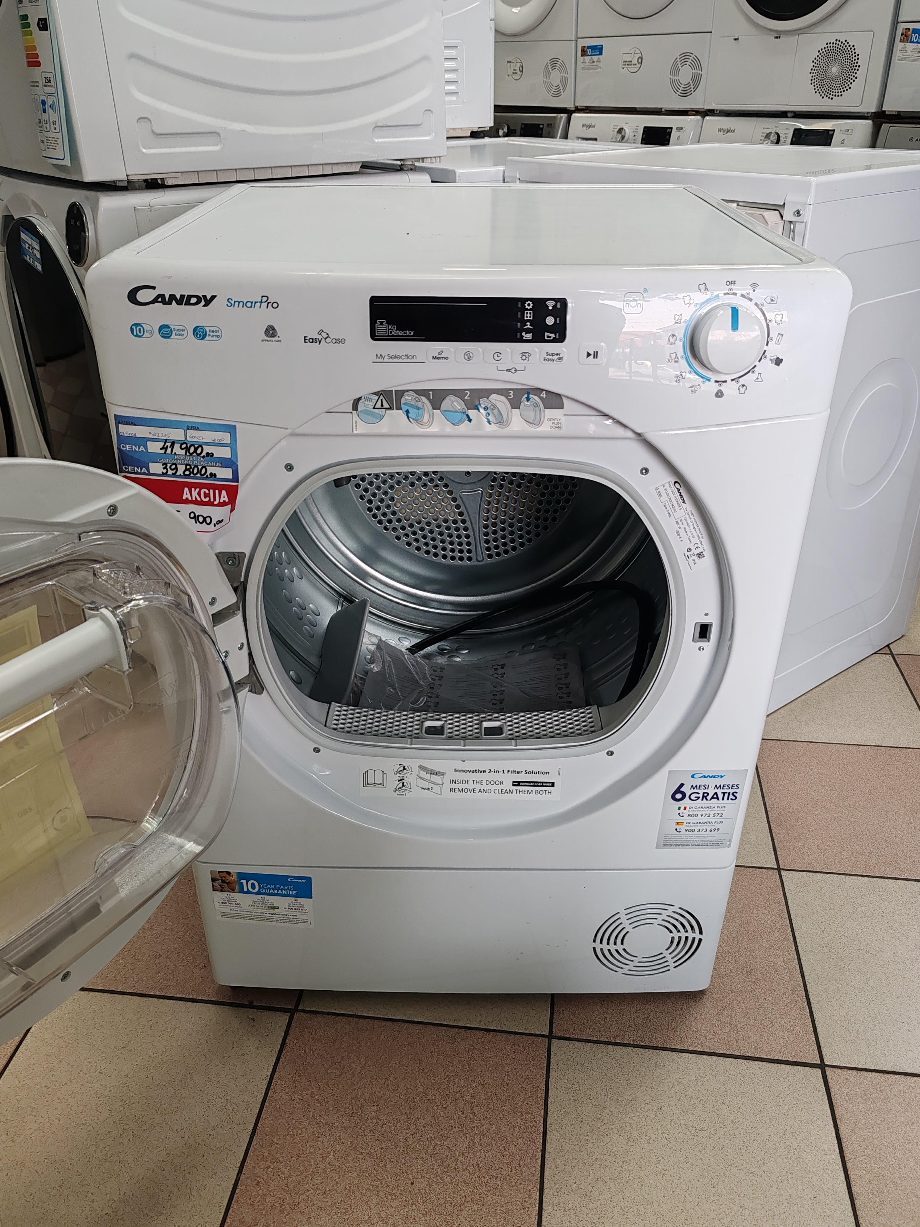 Mašina za sušenje veša Candy CSOE H10A2DE-S , 10 kg