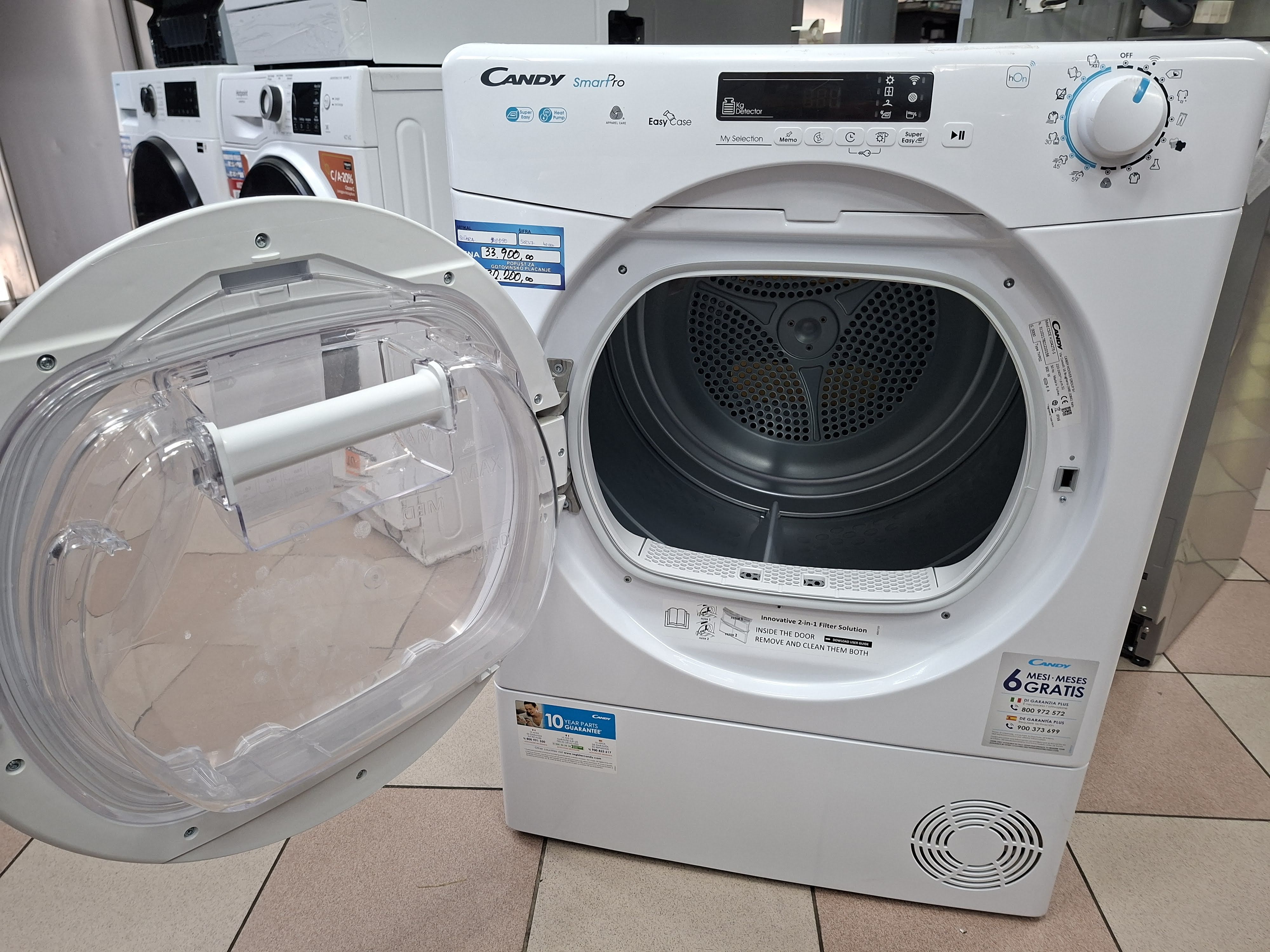 Mašina za sušenje veša Candy CSOE H10A2TE-S , 10kg