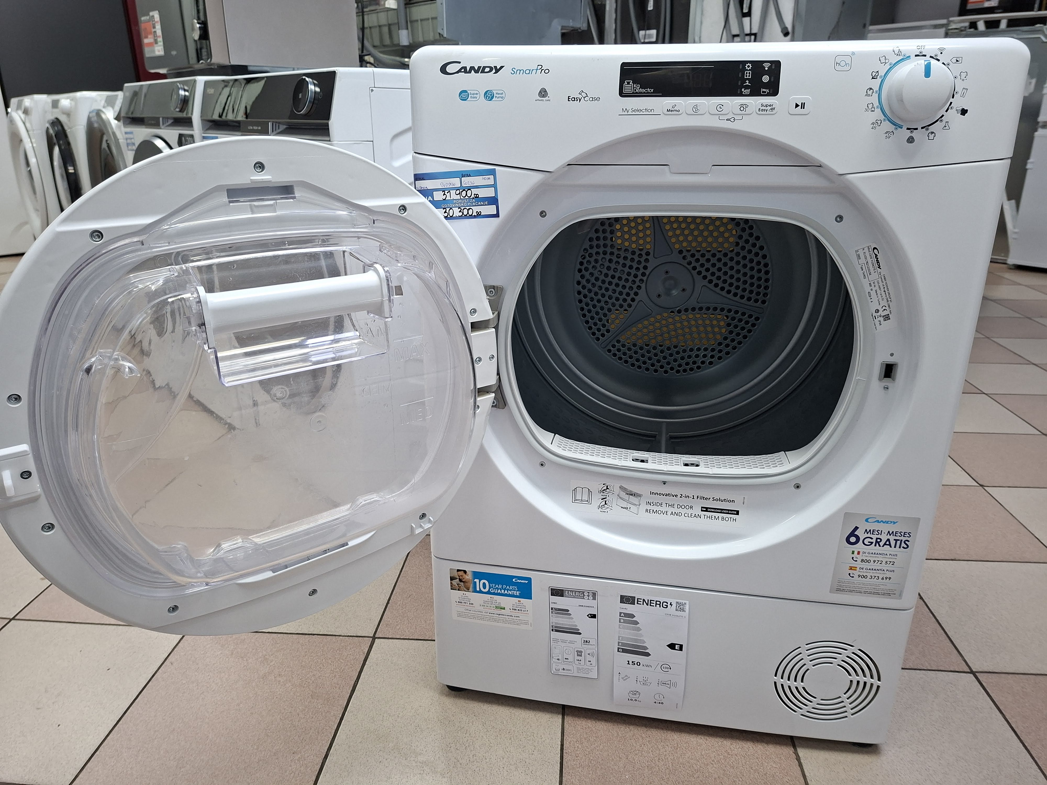 Mašina za sušenje veša Candy CSOE H10A2TE-S , 10kg