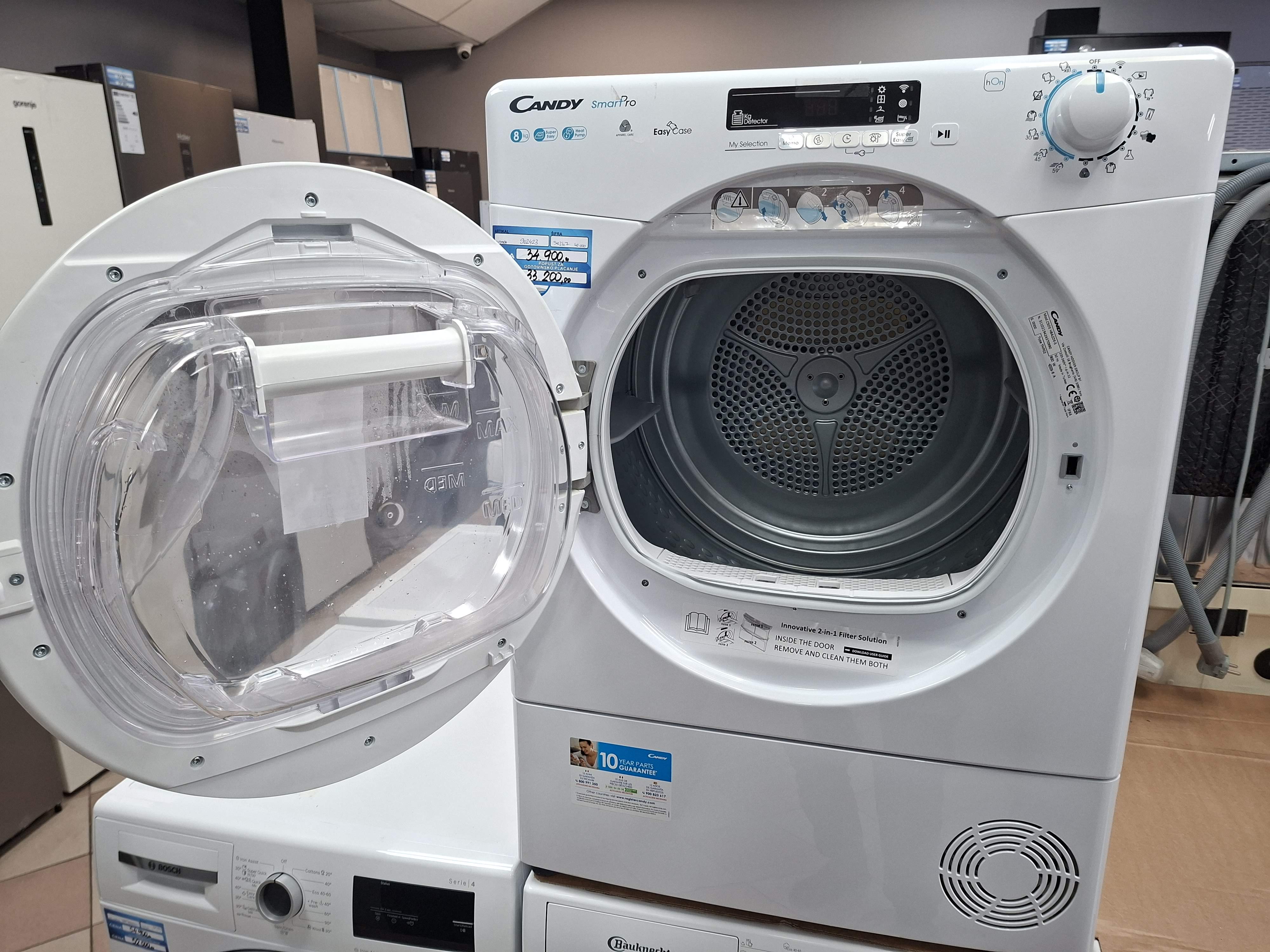 Mašina za sušenje veša Candy CSOE H8A2DE-S (2) , 8kg