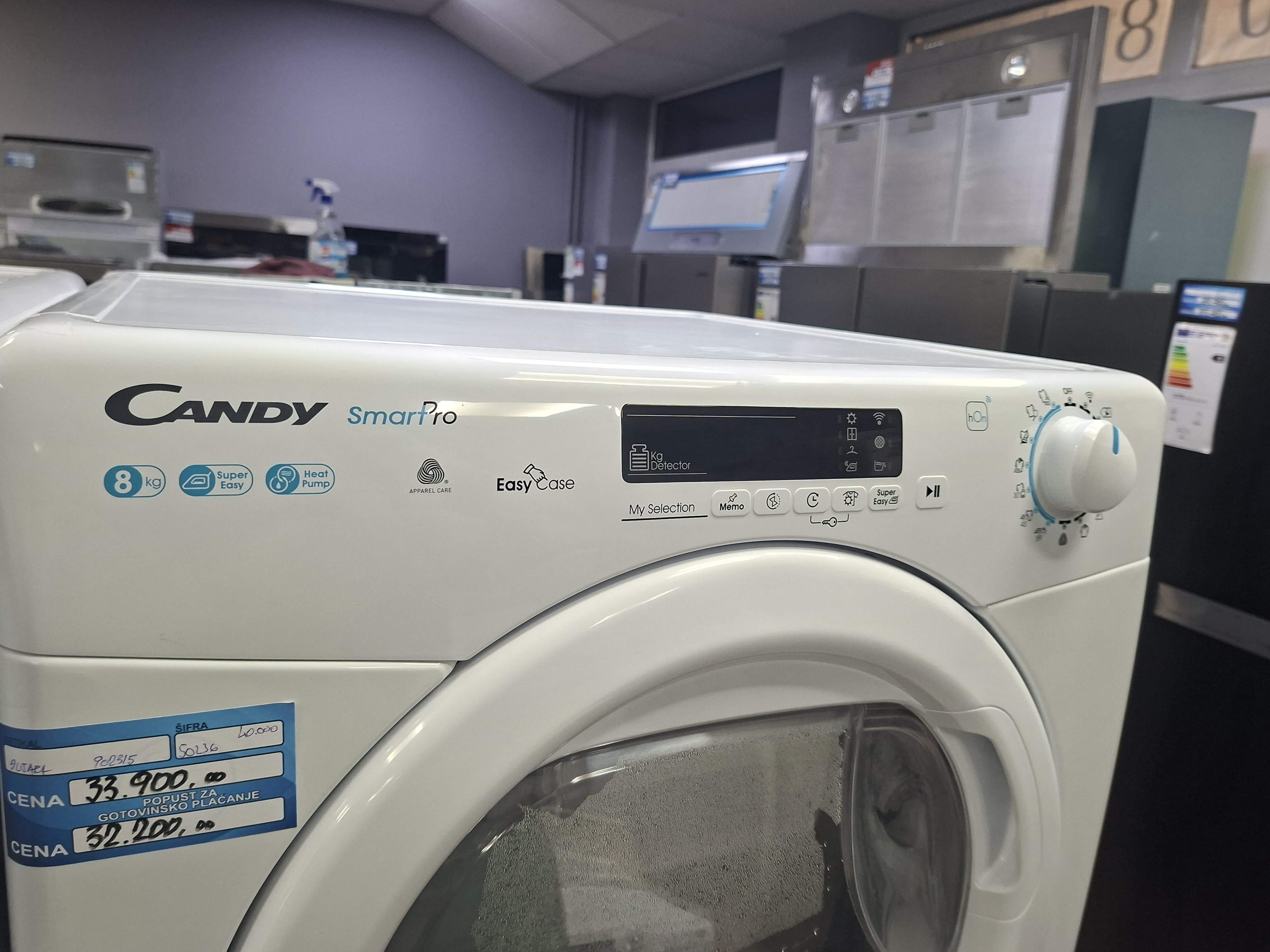 Mašina za sušenje veša Candy CSOE H8A2DE-S , 8kg