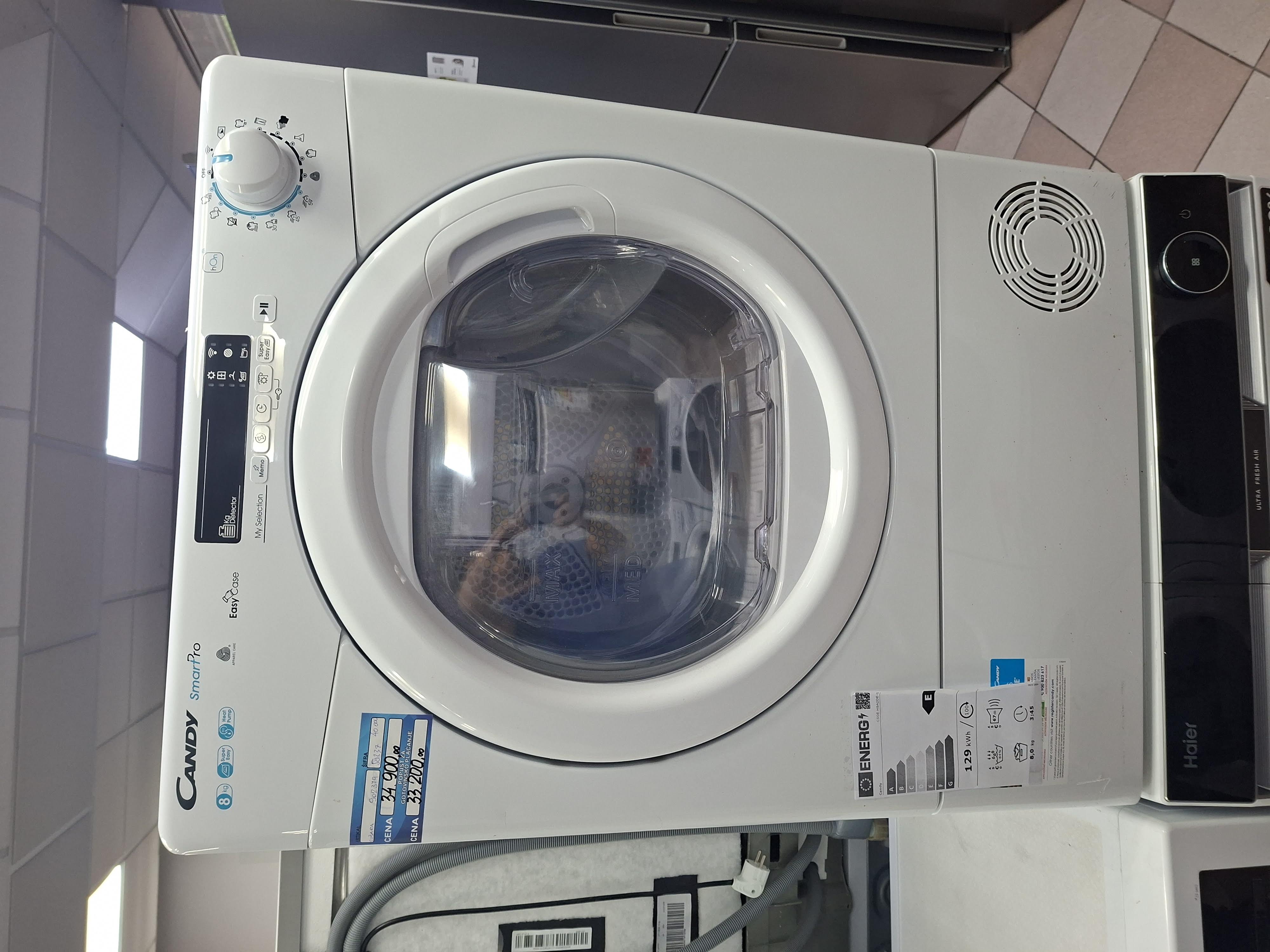 Mašina za sušenje veša Candy CSOE H8A2DE-S , 8kg