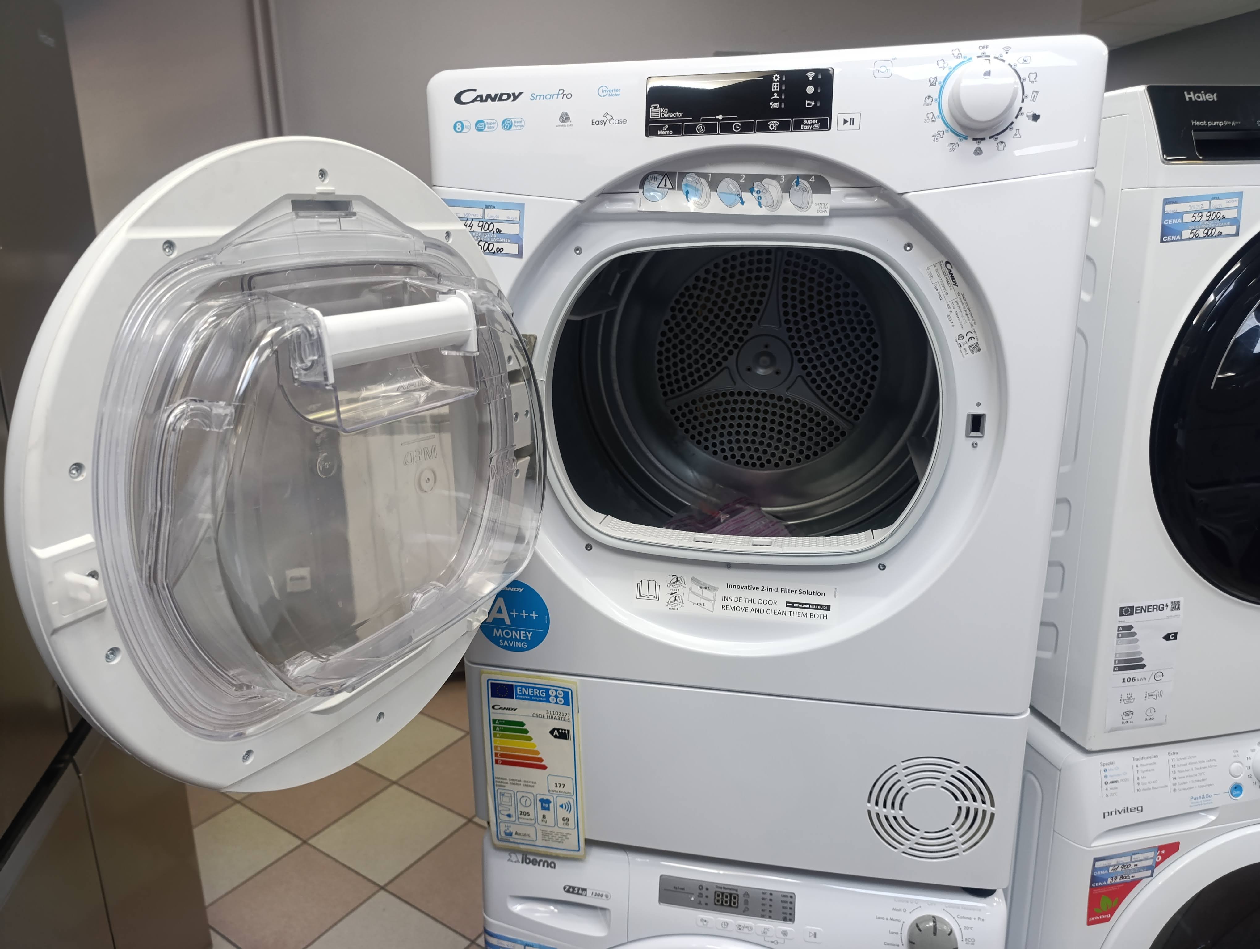 Mašina za sušenje veša Candy CSOE H8A3TE-S , 8kg