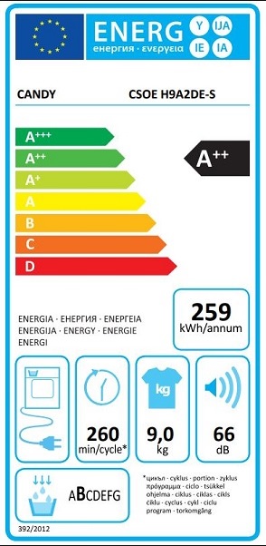 Masina za Sušenje veša Candy CSOE H9A2DE-S , 9kg