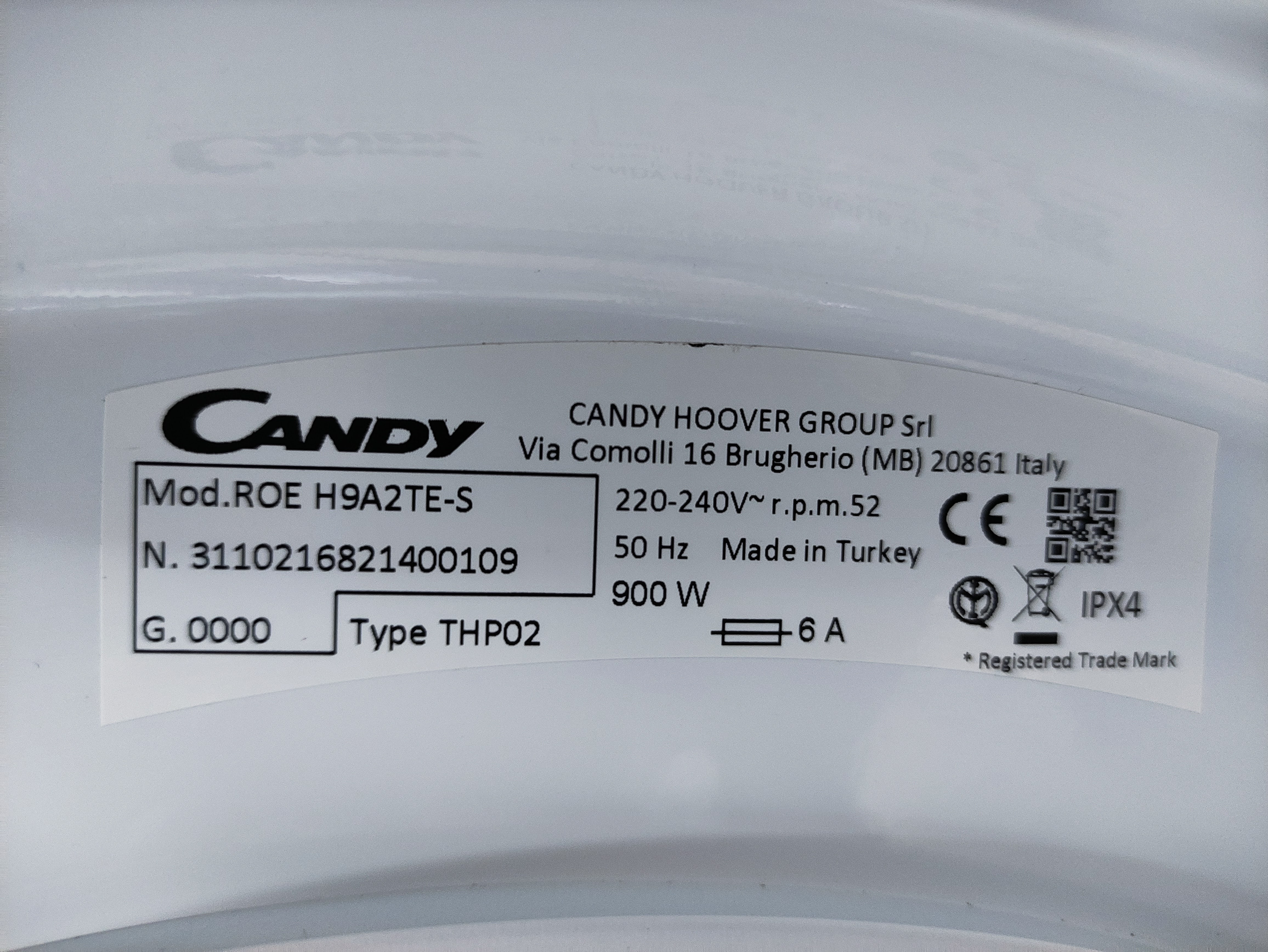 Mašina za sušenje veša Candy ROE H9A2TE-S (2), 9 kg